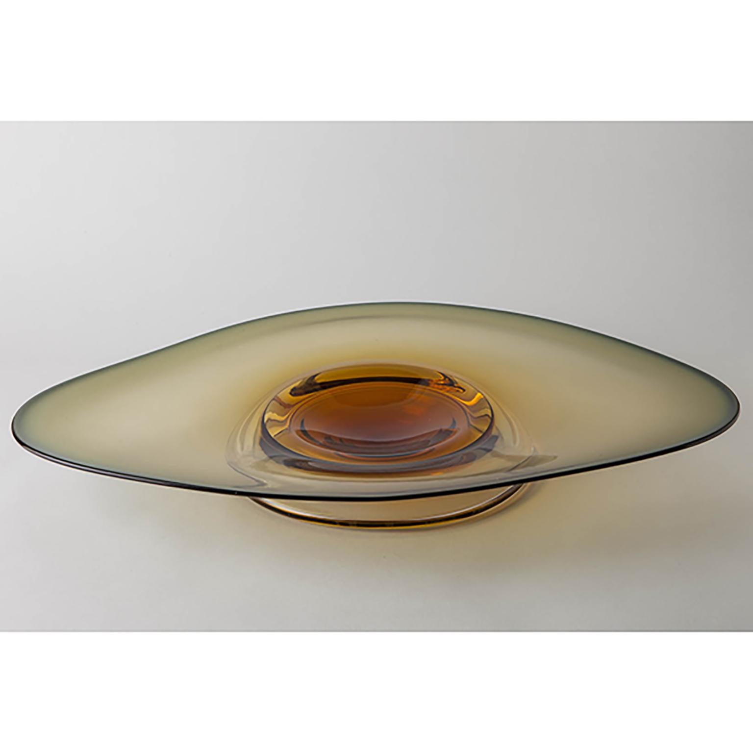Modern Murano Glass Centerpiece Organic Shape For Sale