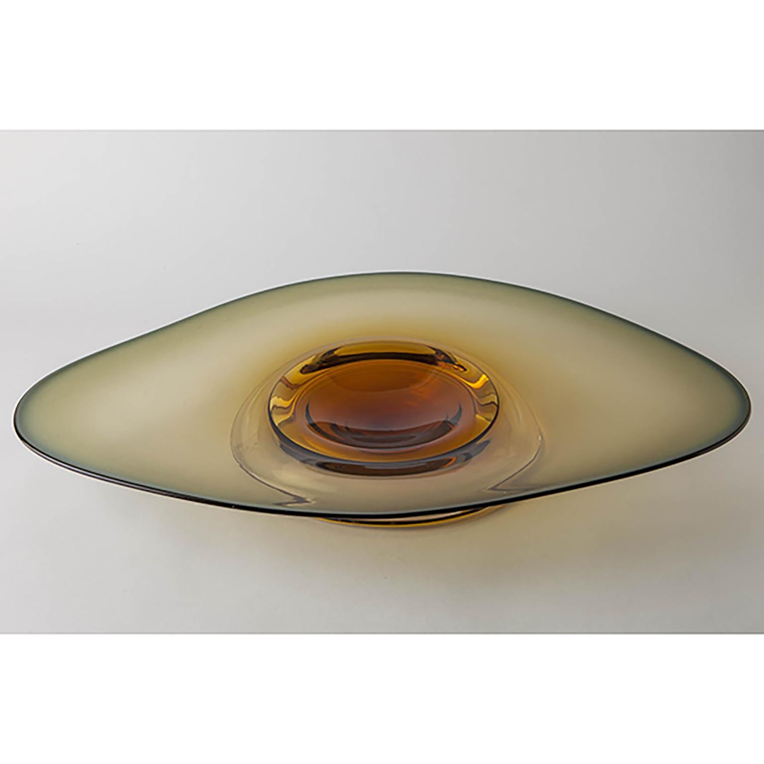 Italian Murano Glass Centerpiece Organic Shape For Sale
