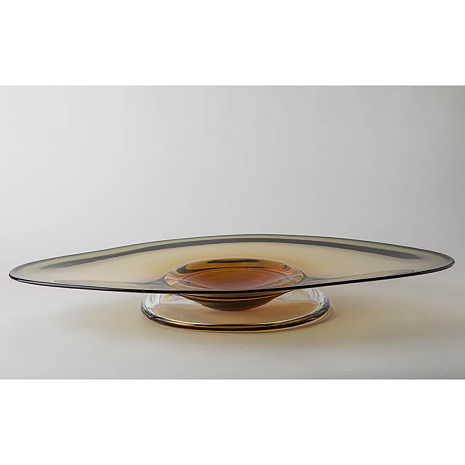 Contemporary Murano Glass Centerpiece Organic Shape For Sale
