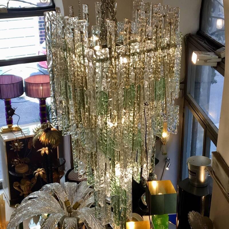 Murano Glass Chain Link Chandelier, 1980s In Excellent Condition In Florence, IT
