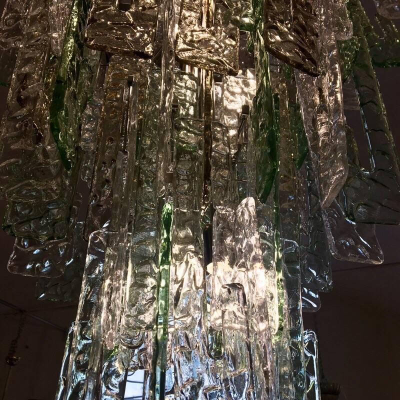 Late 20th Century Murano Glass Chain Link Chandelier, 1980s