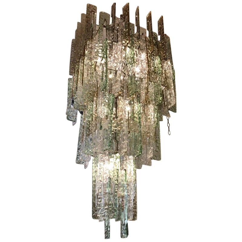 Murano Glass Chain Link Chandelier, 1980s