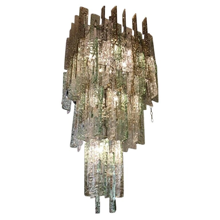 Murano Glass Chain Link Chandelier, 1980s For Sale at 1stDibs