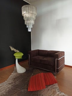 Murano glass chandelier -  111 trasparent triedri