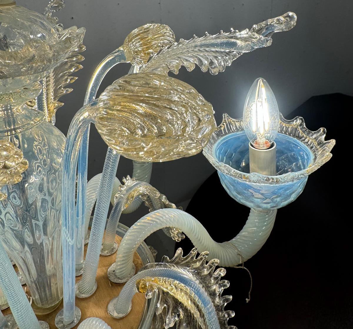 Mid-Century moderno Lampadario in vetro di Murano, anni '40 in vendita