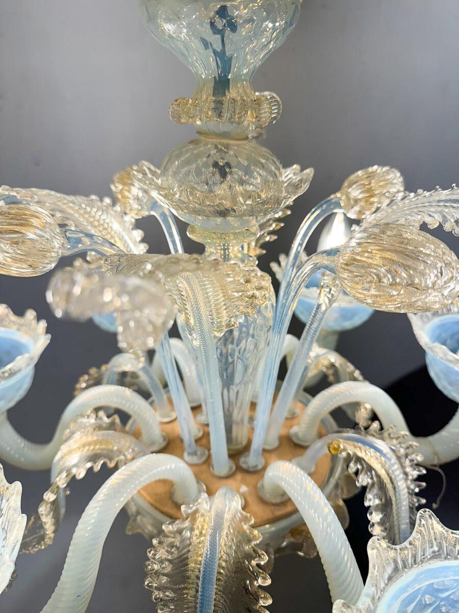 Italiano Lampadario in vetro di Murano, anni '40 in vendita