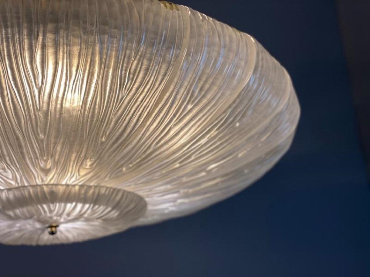 Italiano Lampadario moderno di metà secolo in vetro di Murano, anni '50 in vendita