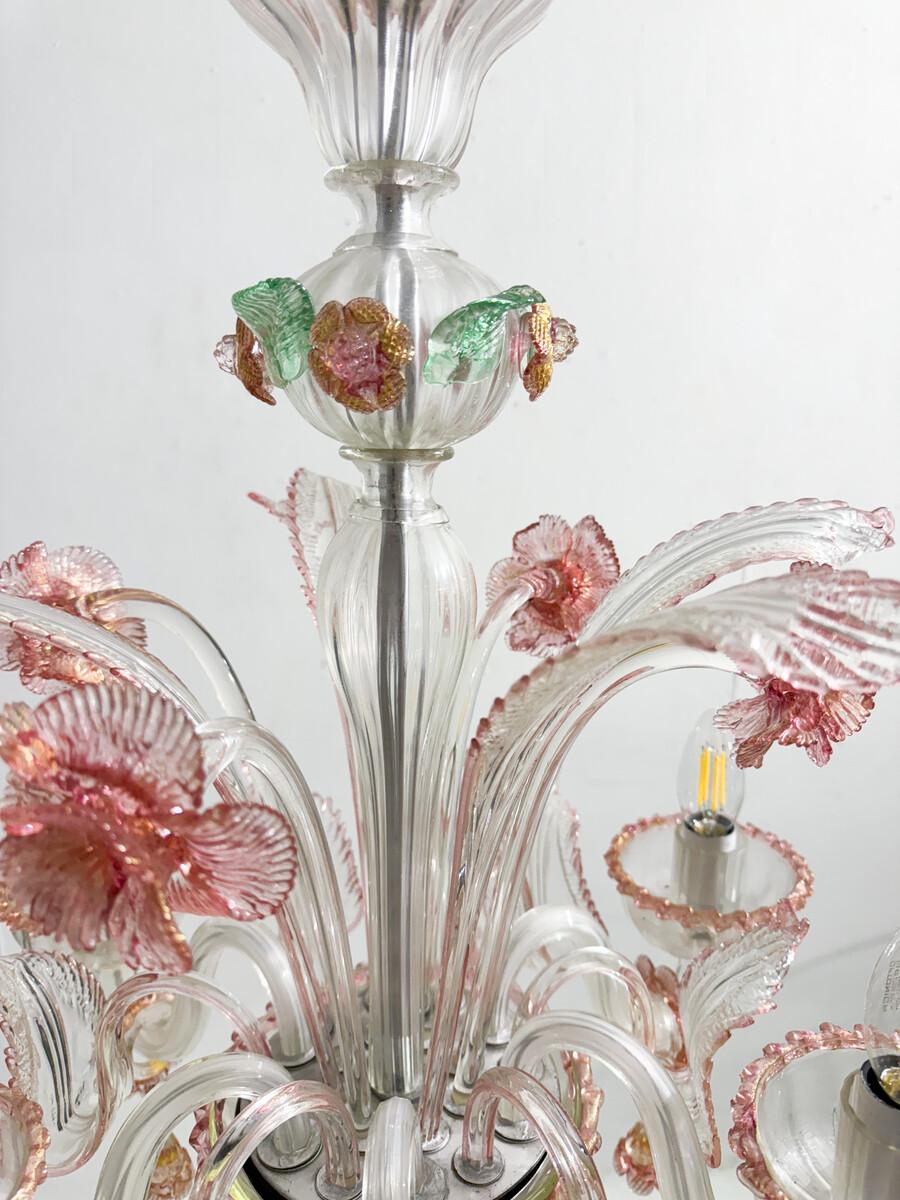 Lampadario in vetro di Murano, anni '50 In condizioni buone in vendita a Brussels, BE