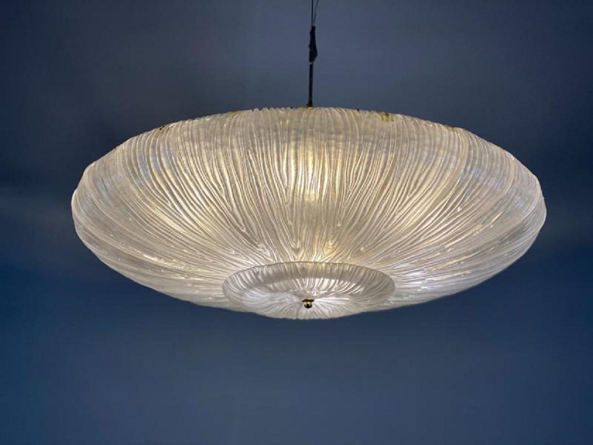 Mid-20th Century Mid-Century Modern Murano Glass Chandelier, 1950s For Sale