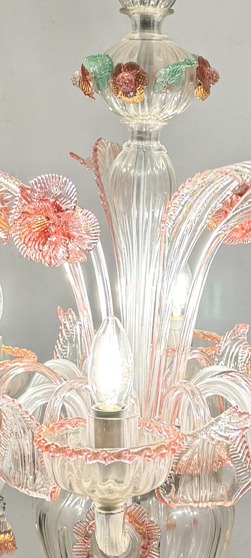 Lampadario in vetro di Murano, anni '50 in vendita 1