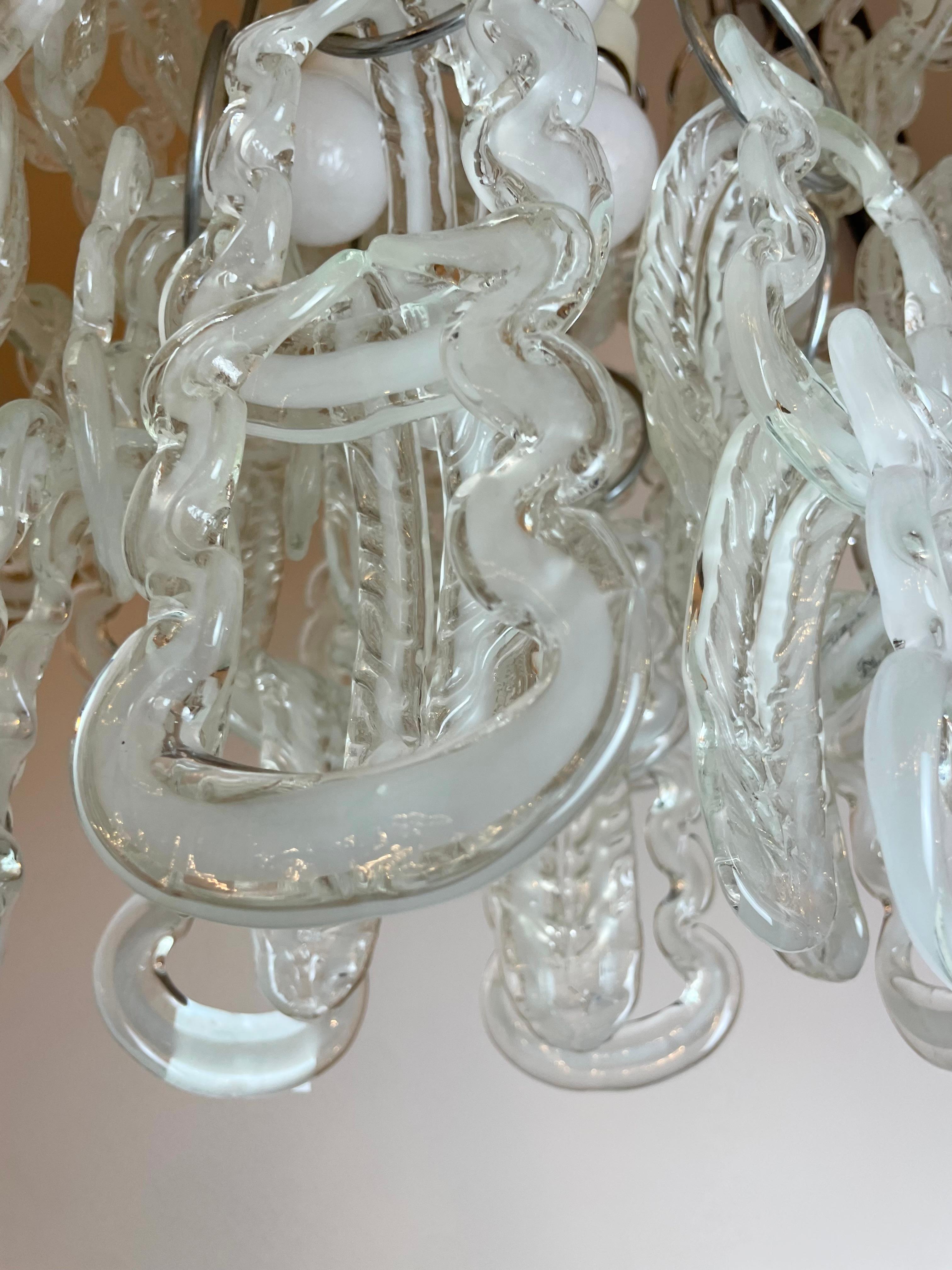 Lampadario in vetro di Murano, anni '70 In condizioni buone in vendita a Brussel, BE