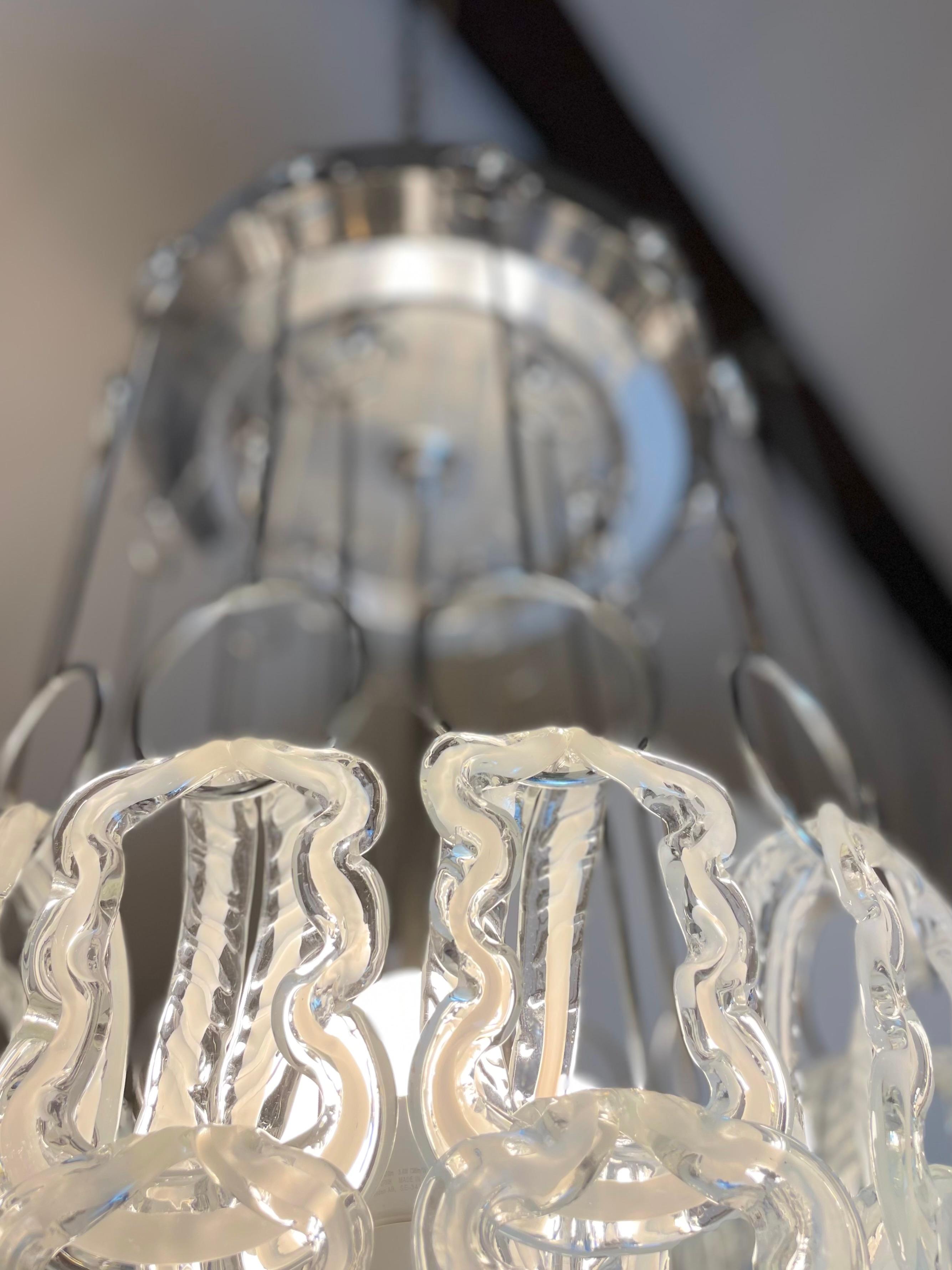Metà XX secolo Lampadario in vetro di Murano, anni '70 in vendita