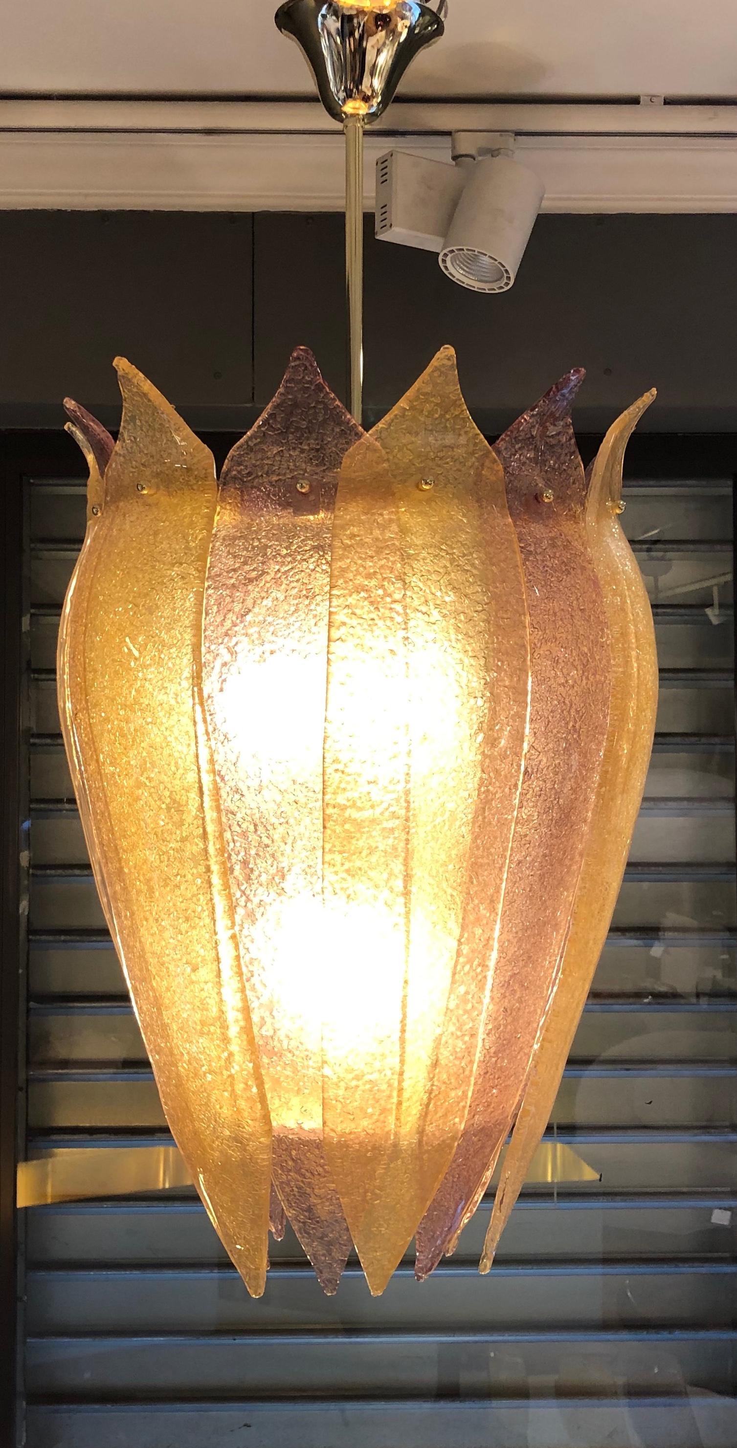 Mid-Century Modern Murano Glass Chandelier at cost price. For Sale