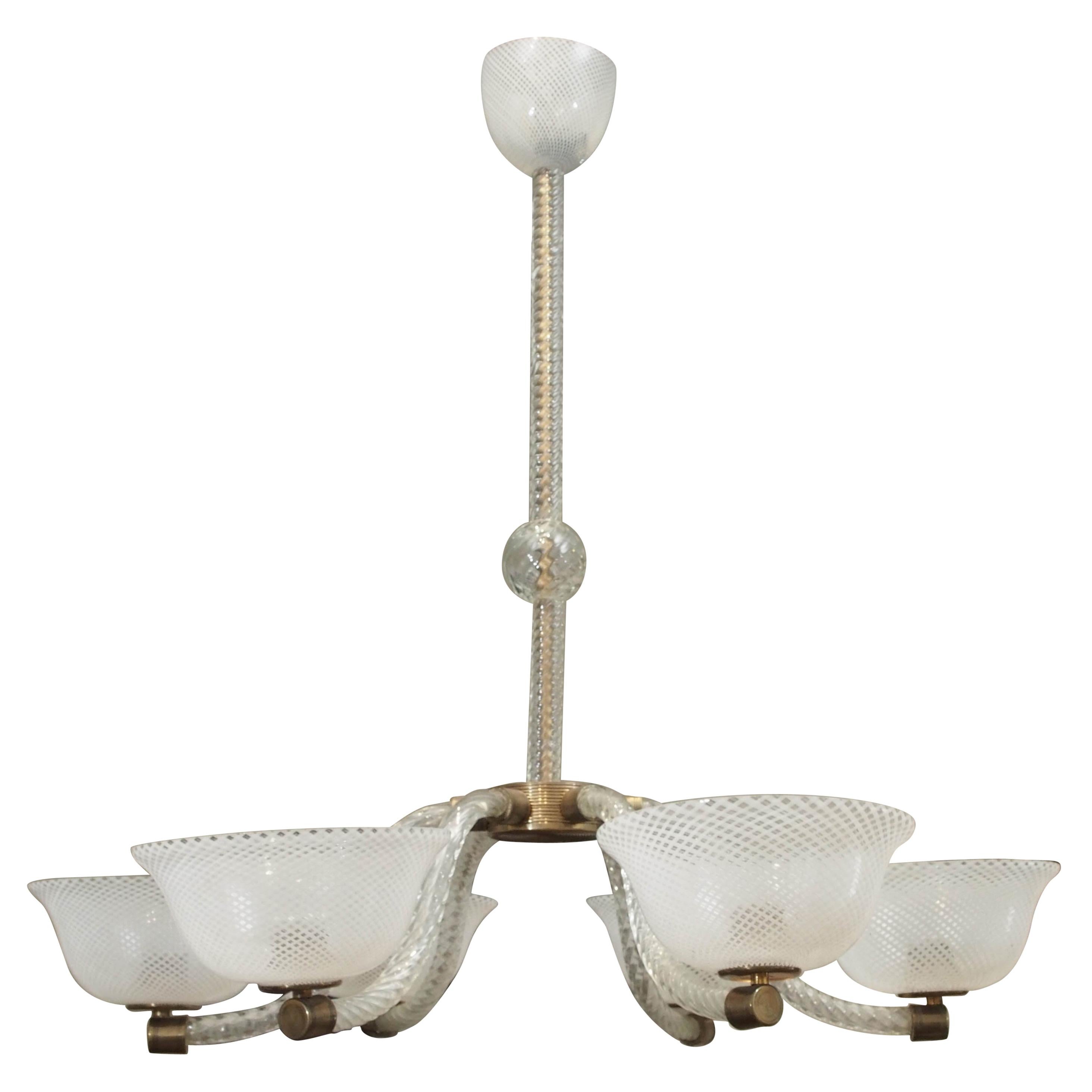 Murano Glass Chandelier, 20th Century For Sale