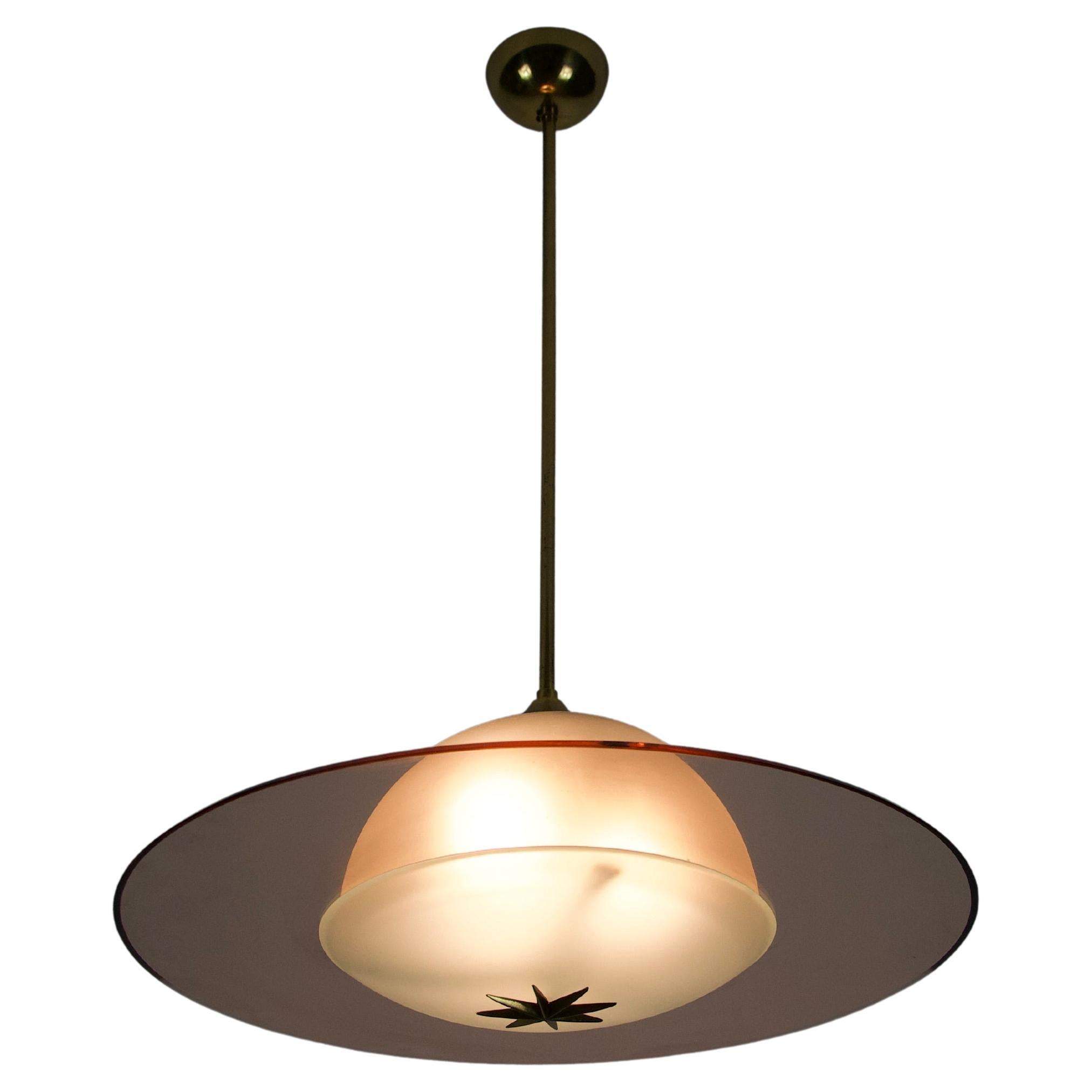 Murano Glass Chandelier attr. to Pietro Chiesa for Fontana Arte, 1950s, Italy