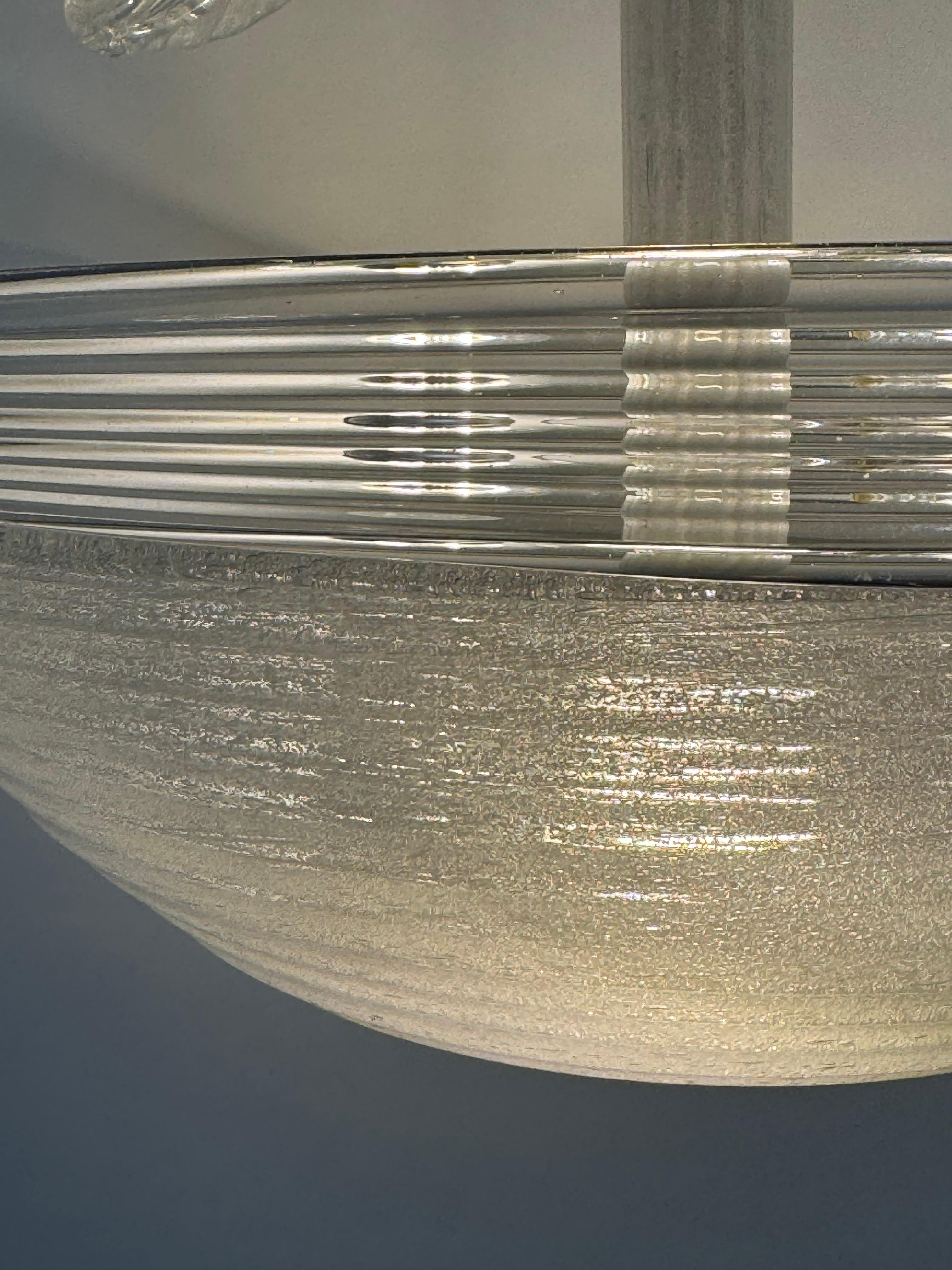 Lampadario in vetro di Murano attribuito a Seguso, metà del XX secolo in vendita 1