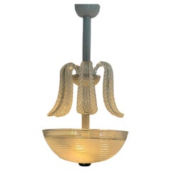 Lampadario in vetro di Murano attribuito a Seguso, metà del XX secolo