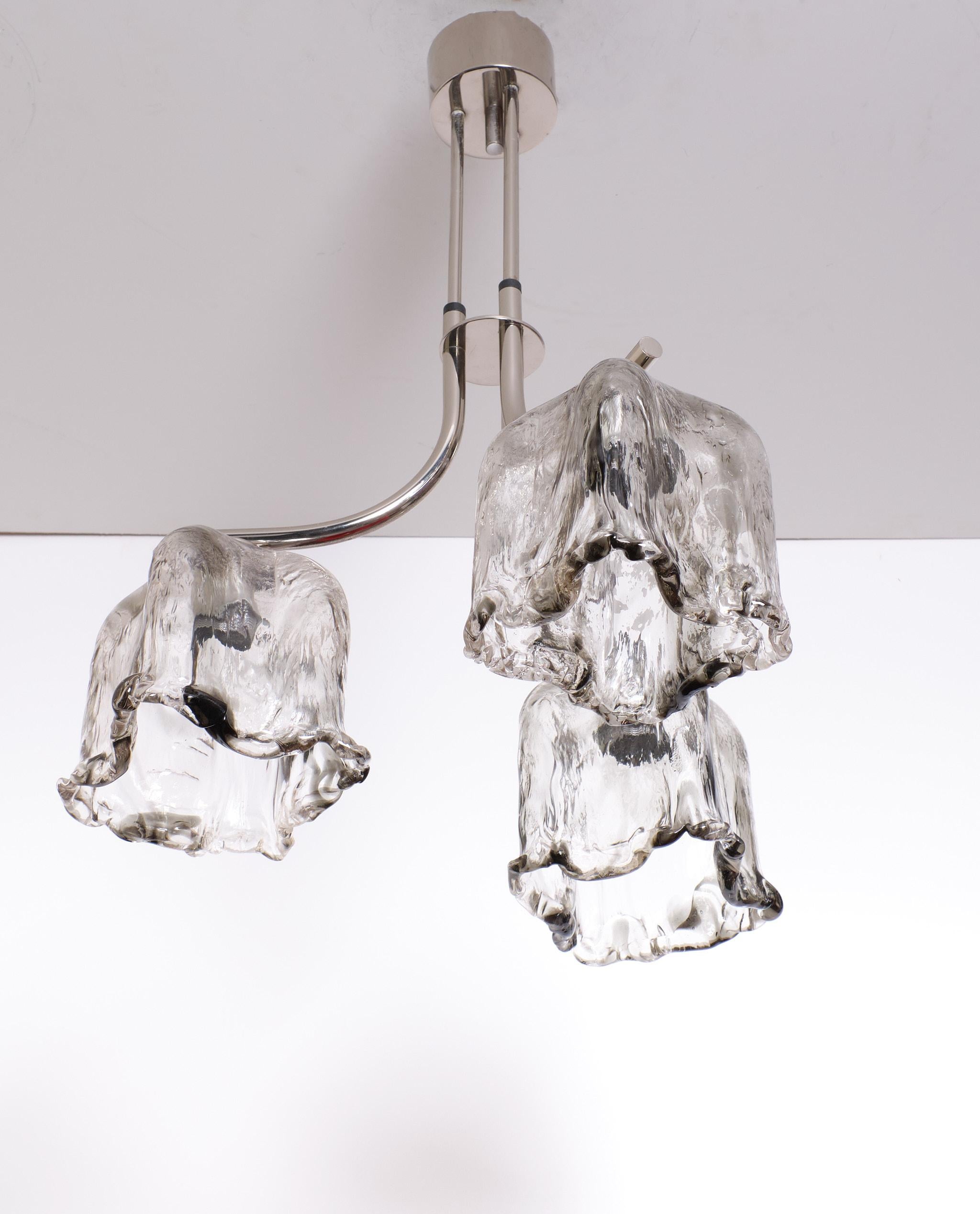 Murano Glass Chandelier attrib Mazzega  1970s For Sale 4