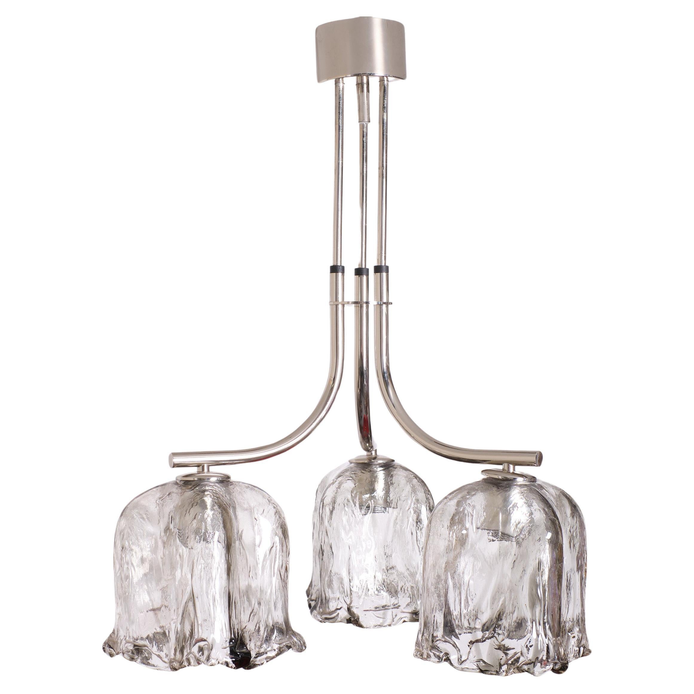 Murano Glass Chandelier attrib Mazzega  1970s   For Sale