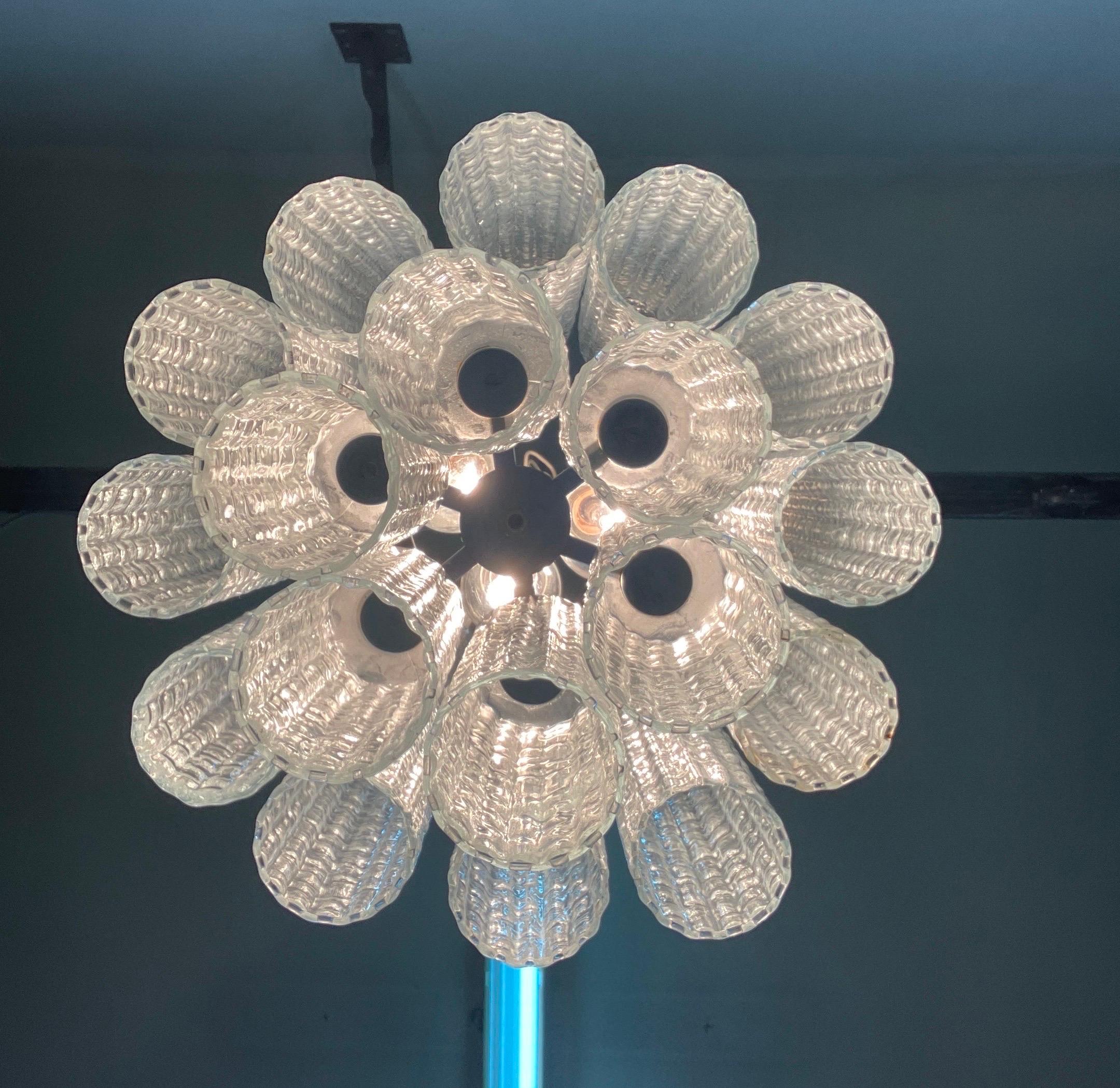 Murano glass chandelier attributable to Venini, 70s 6