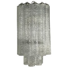 Murano glass chandelier attributable to Venini, 70s