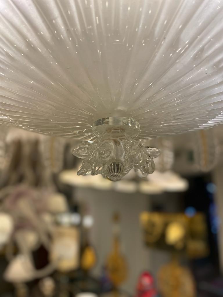 Art Deco  Murano Glass Chandelier Attributed to Barovier & Toso For Sale 1