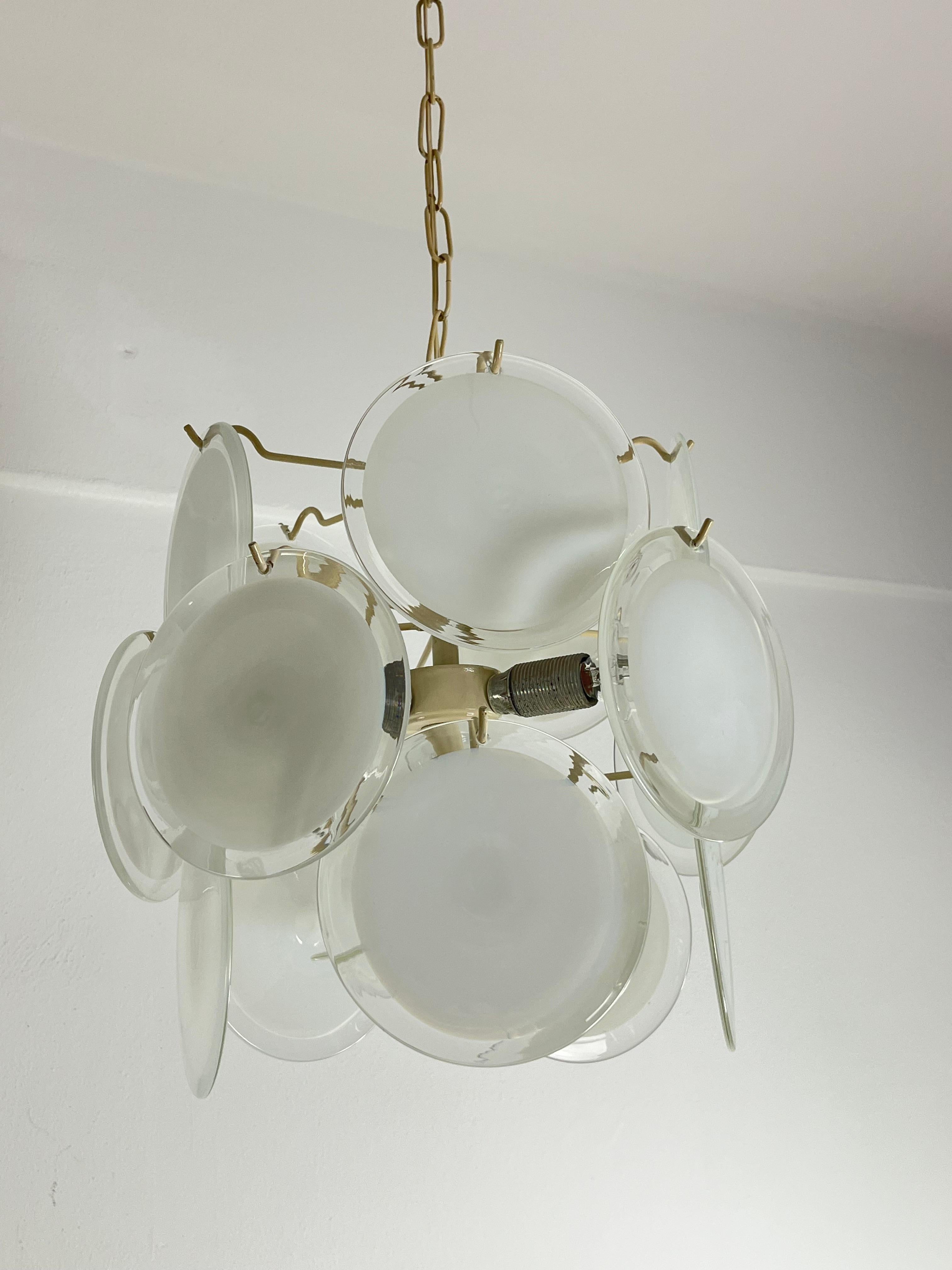 Murano Glass Chandelier Attributed To Gino Vistosi 1960s For Sale 1