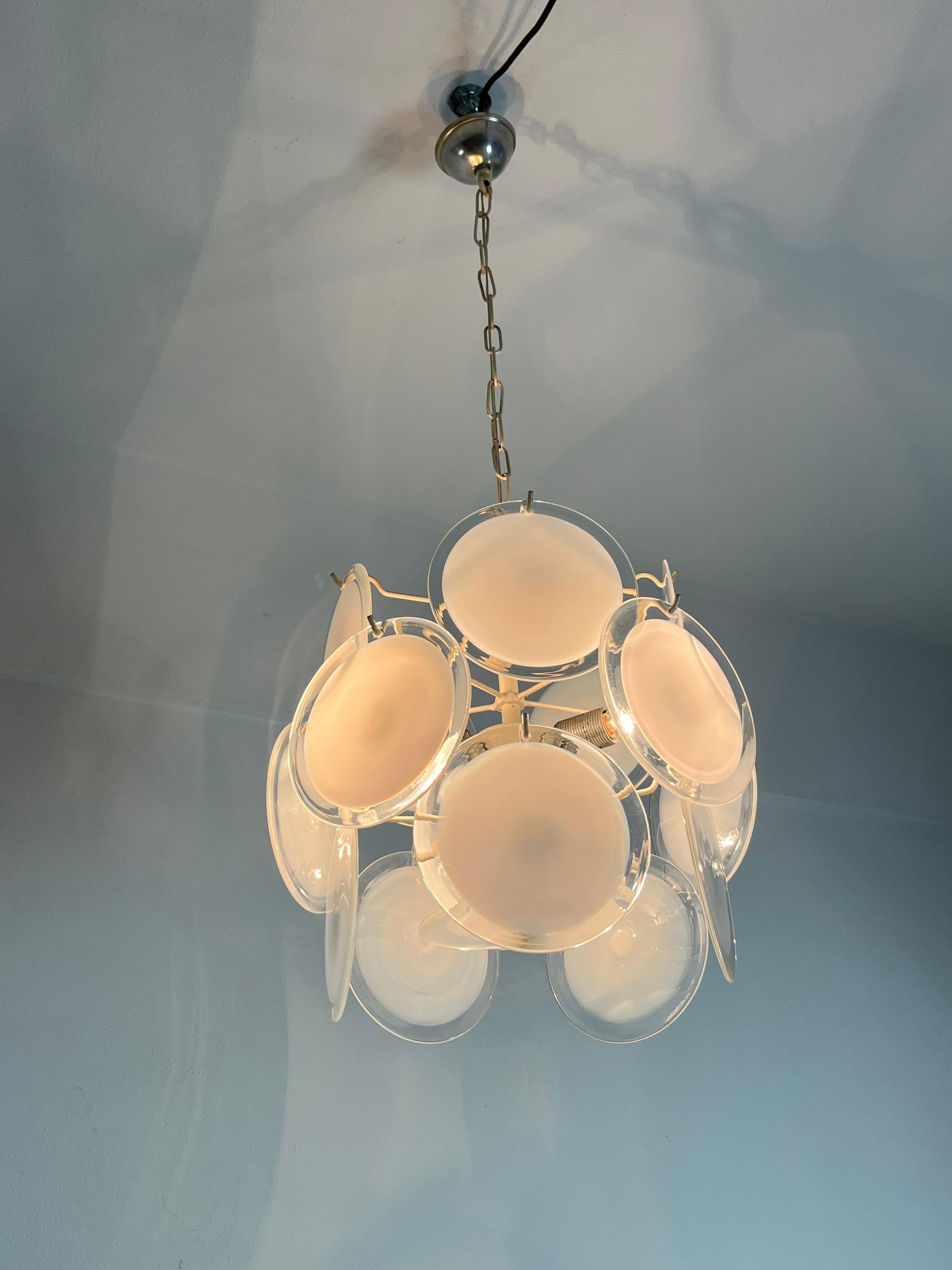 Murano Glass Chandelier Attributed To Gino Vistosi 1960s For Sale 2