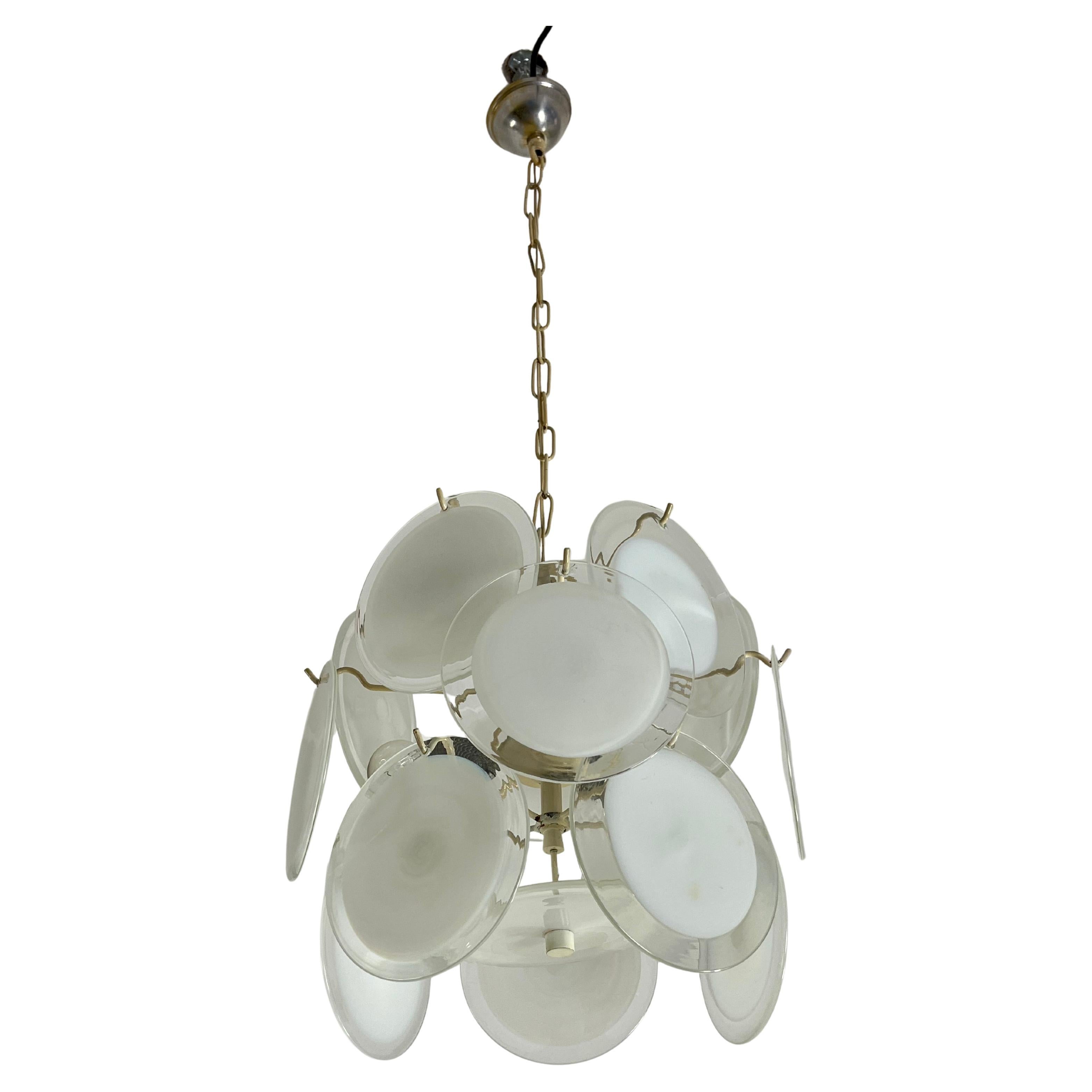 Murano Glass Chandelier Attributed To Gino Vistosi 1960s