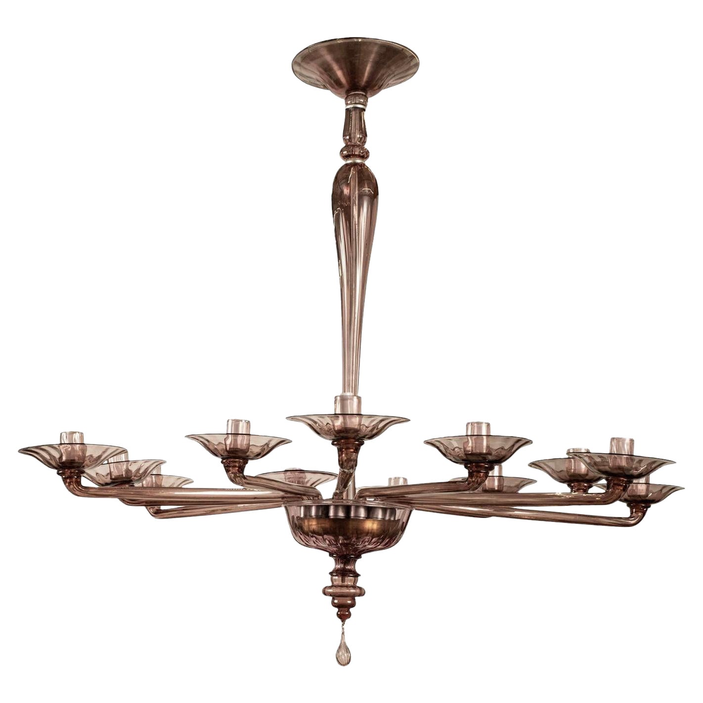 Murano Glass Chandelier Attributed To MVM Cappellin