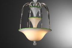 Lampadario in vetro di Murano attribuito a Napoleone Martinuzzi per Venini, anni 1930-40