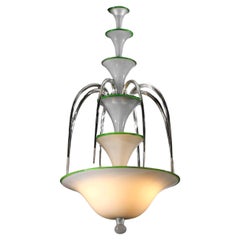 Murano glass chandelier attributed to Napoleone Martinuzzi for Venini, 1930s-40s