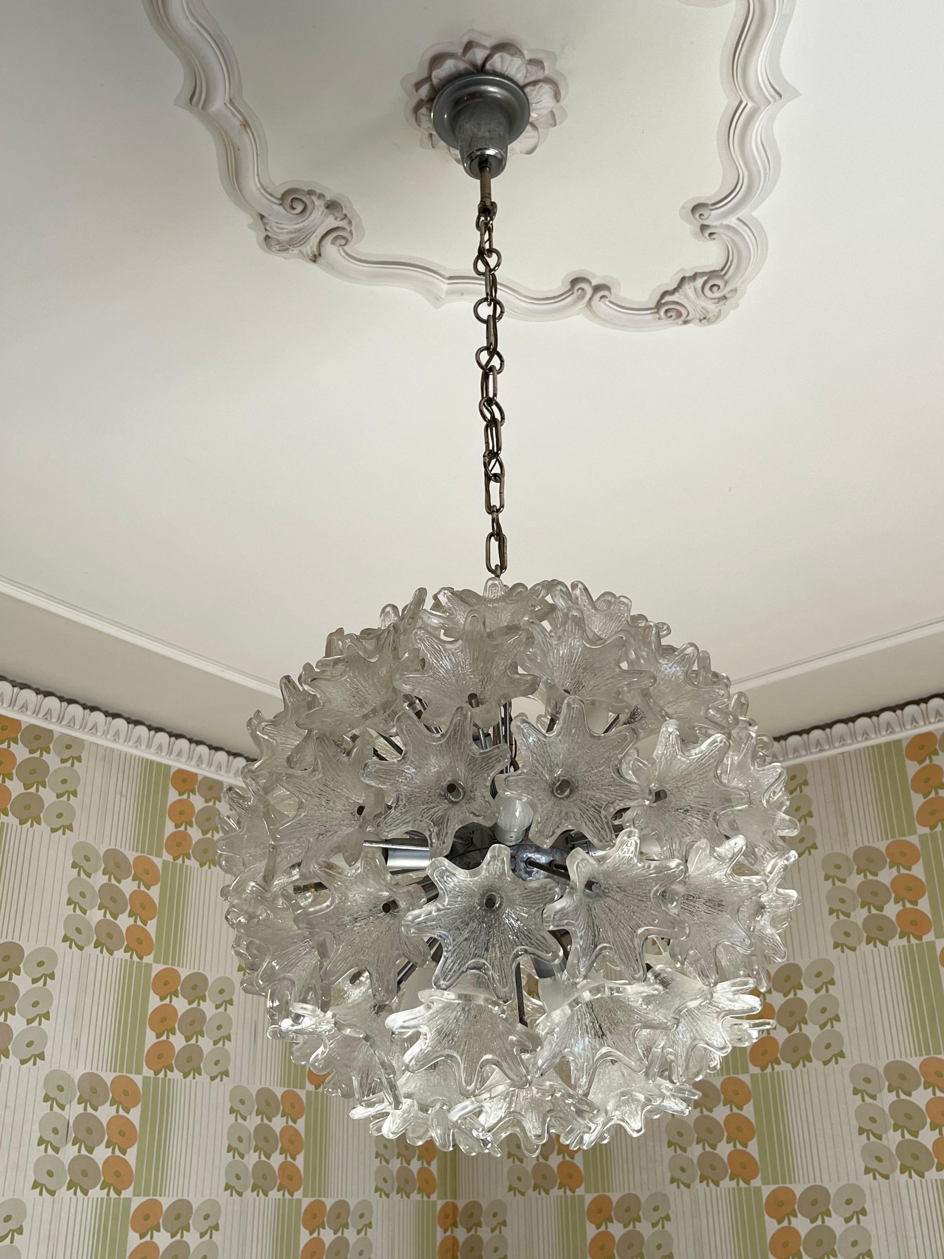 Other Murano Glass Chandelier attributed to Paolo Venini for VeArt, 1960s. For Sale