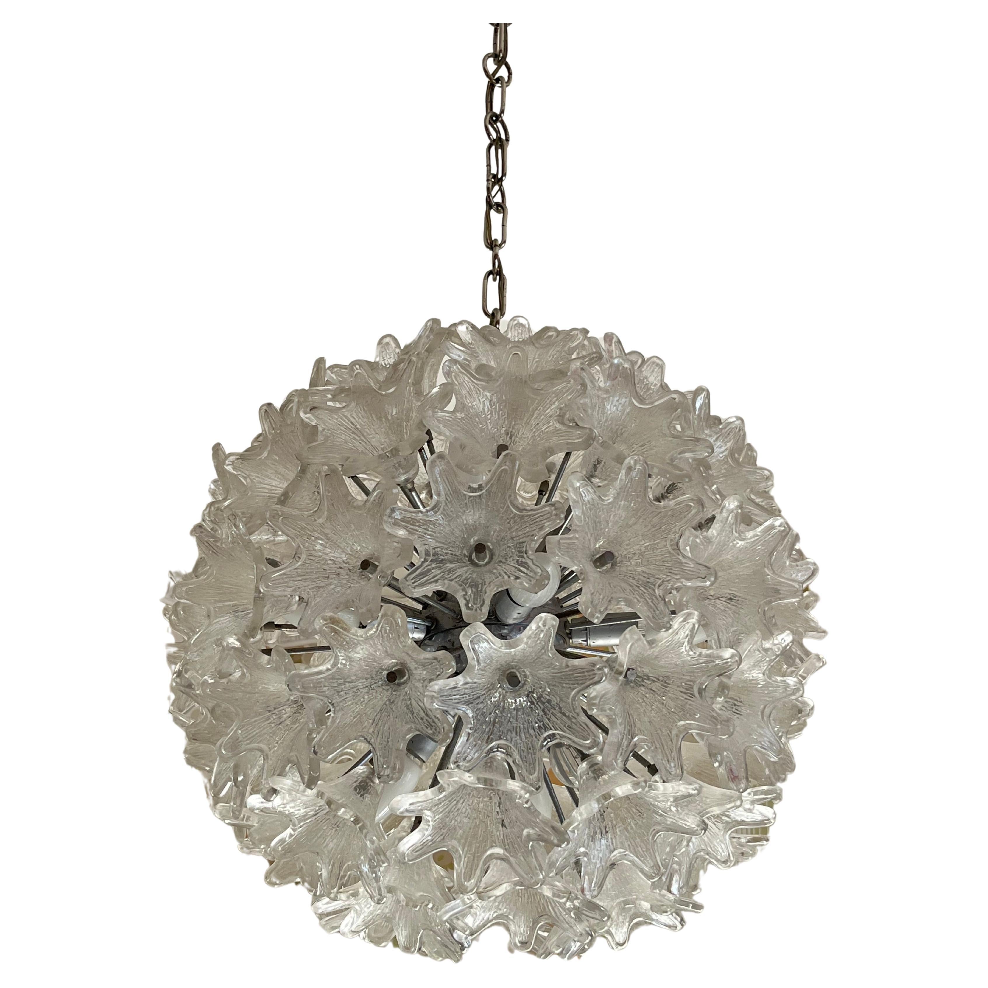 Murano Glass Chandelier attributed to Paolo Venini for VeArt, 1960s. For Sale