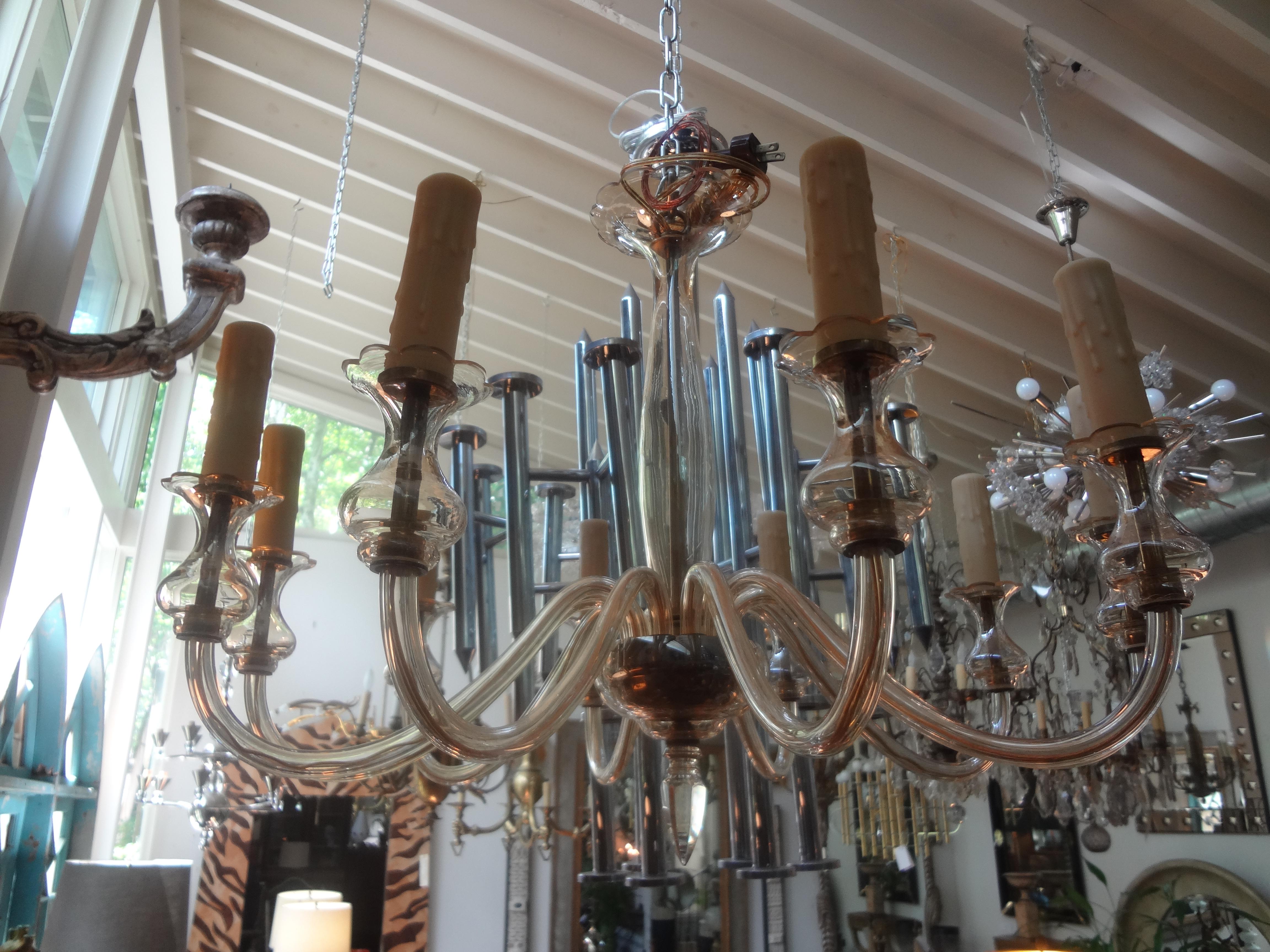 Murano Chandelier Attributed to Seguso For Sale 5