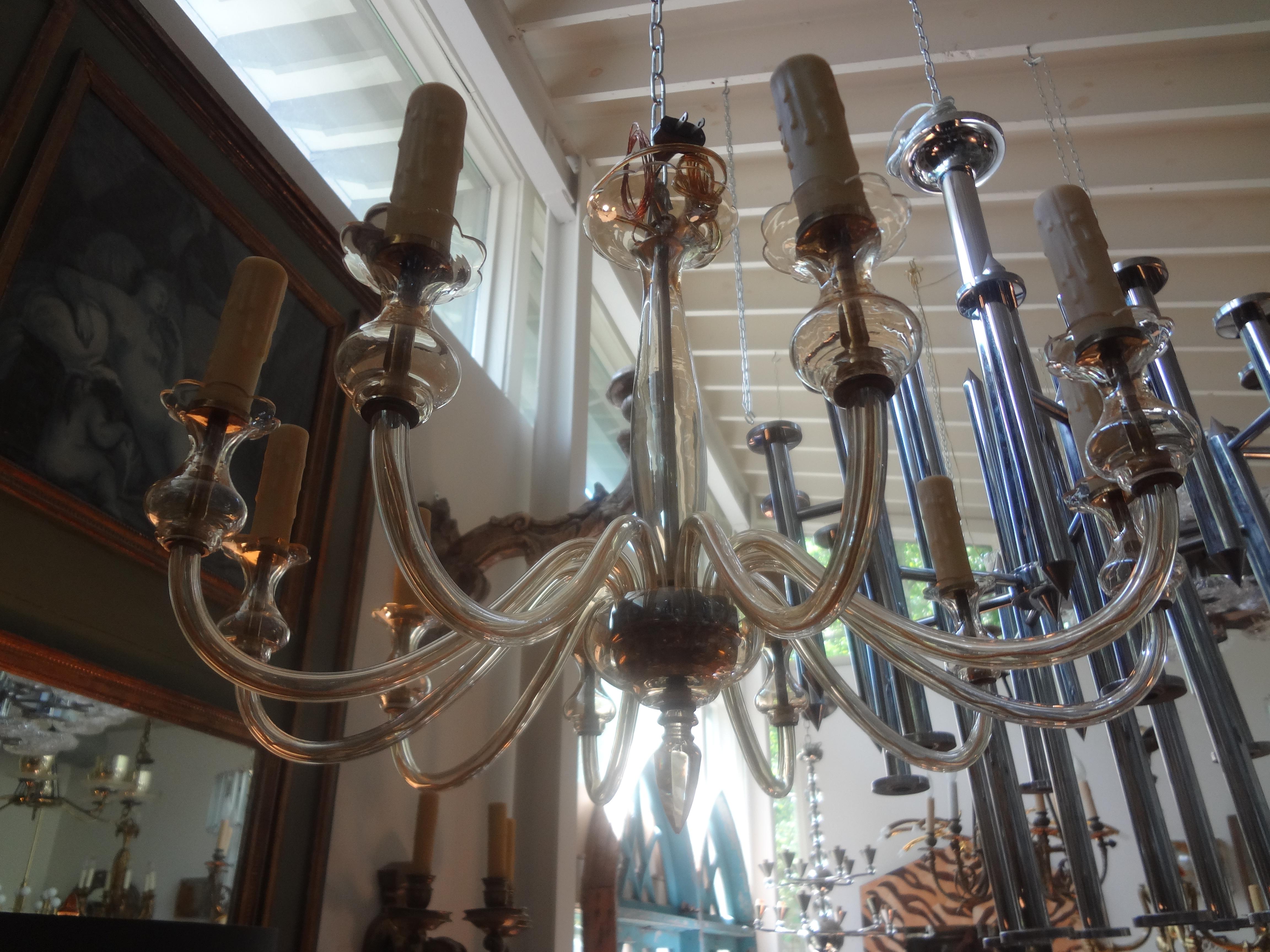 Italian Murano Chandelier Attributed to Seguso For Sale