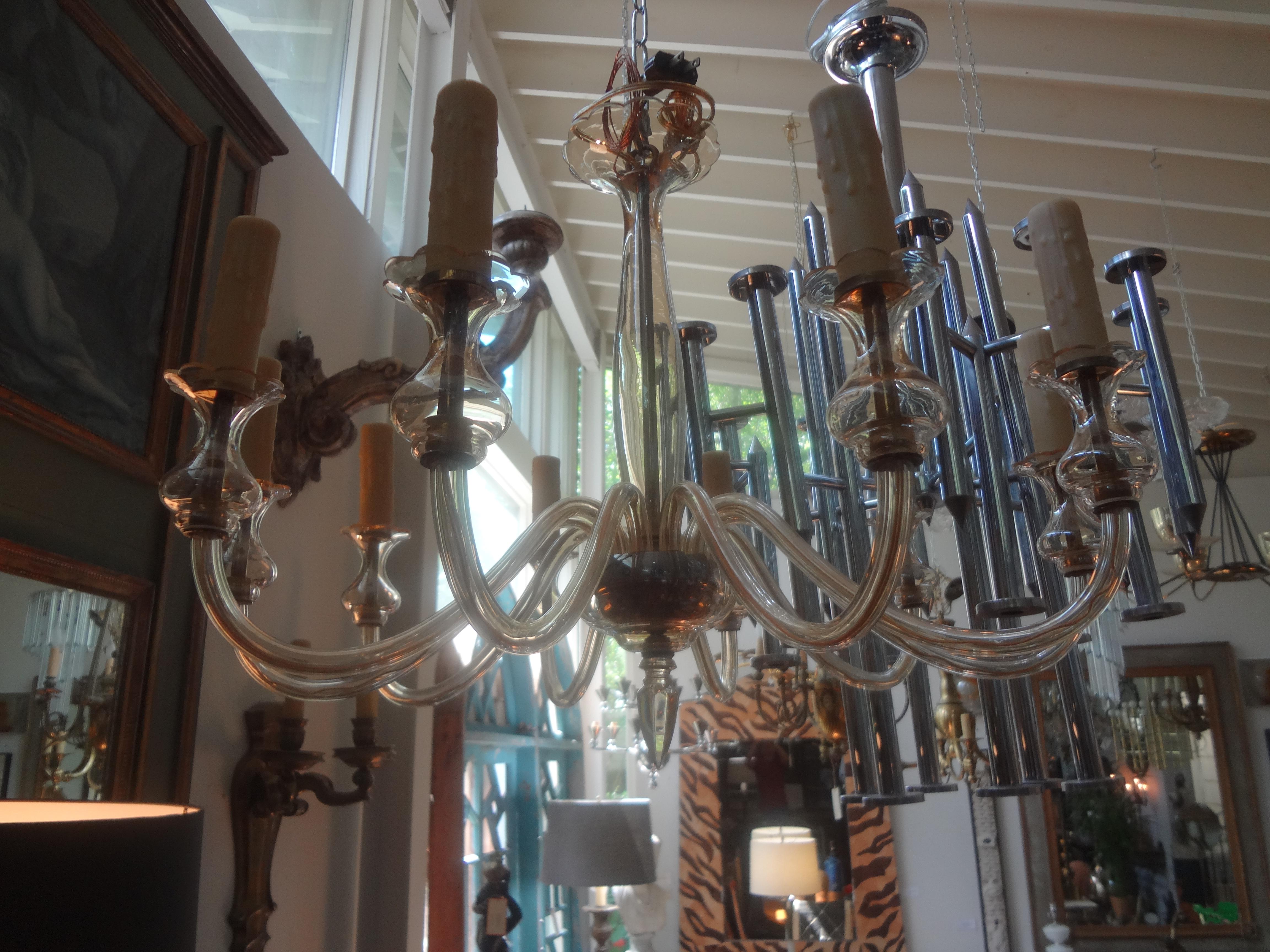 Murano Chandelier Attributed to Seguso For Sale 1