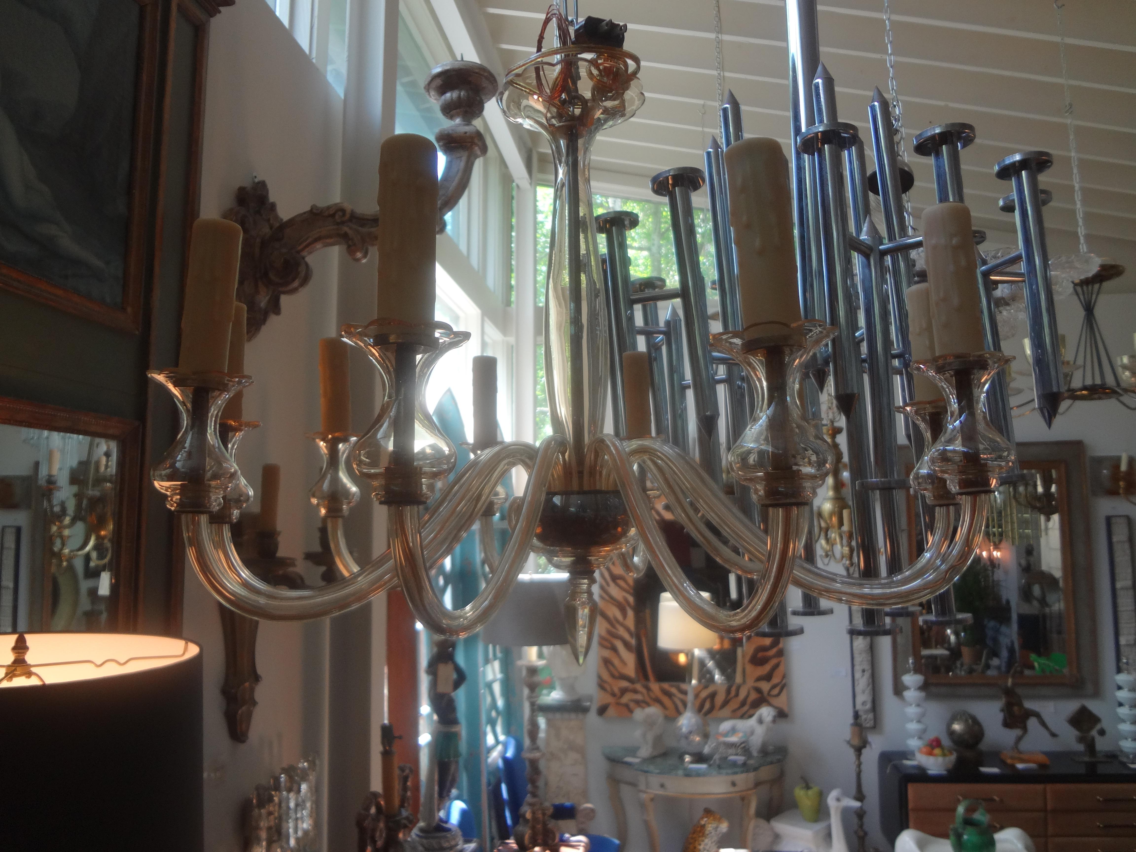 Murano Chandelier Attributed to Seguso For Sale 2