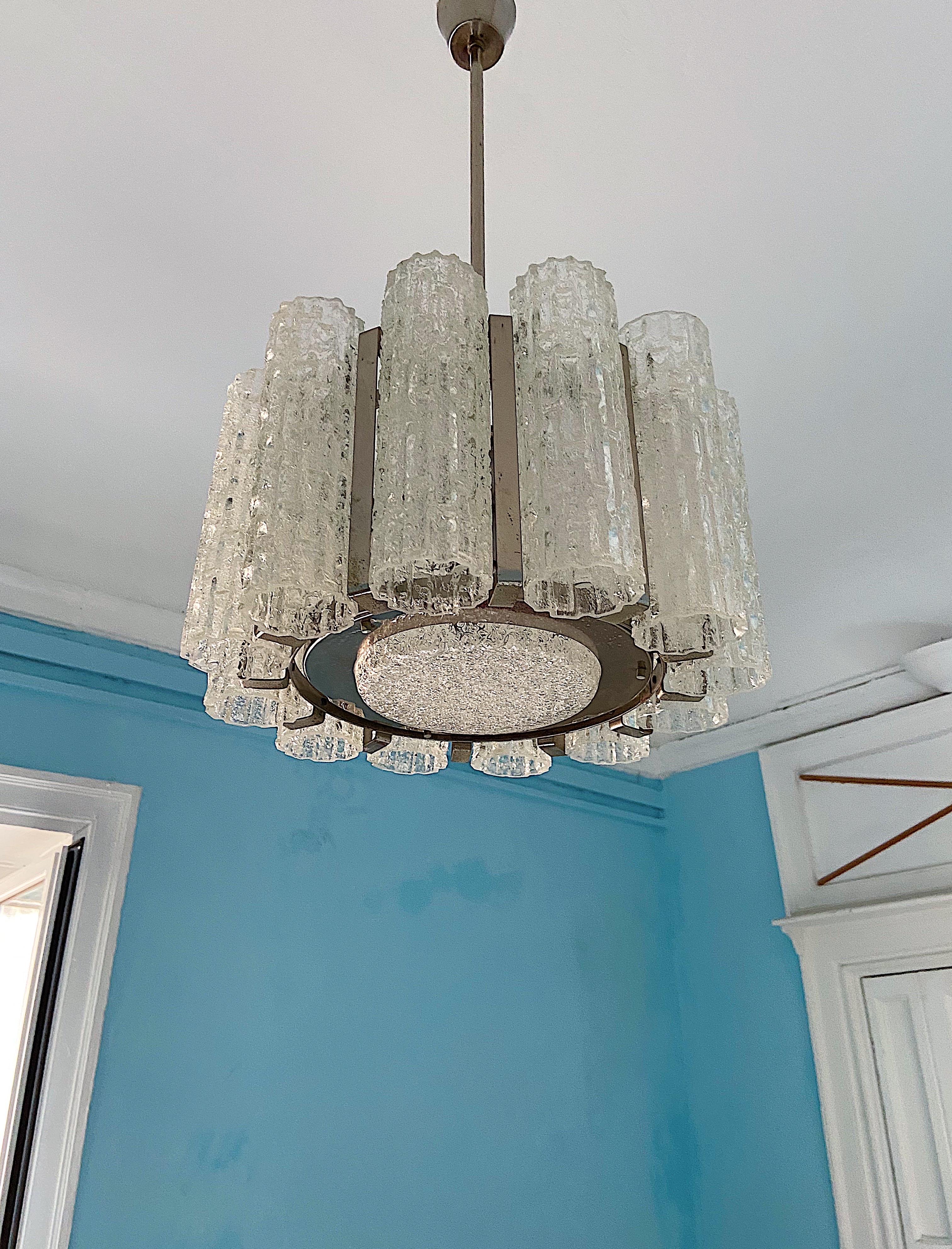 Murano Glass Chandelier by Barovier e Toso, 1960s In Good Condition For Sale In Palermo, PA