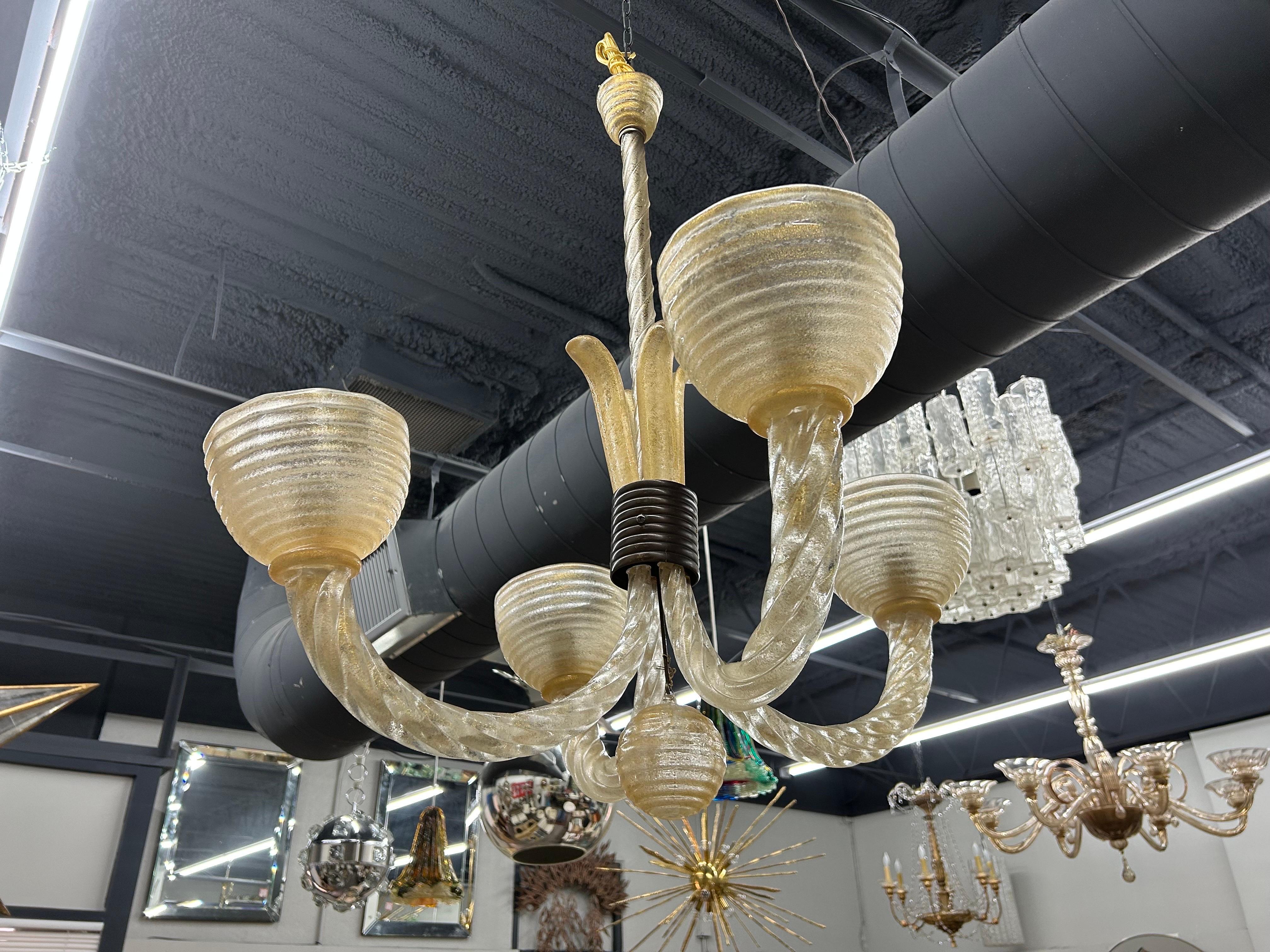 Murano Glass Chandelier By Barovier For Sale 3
