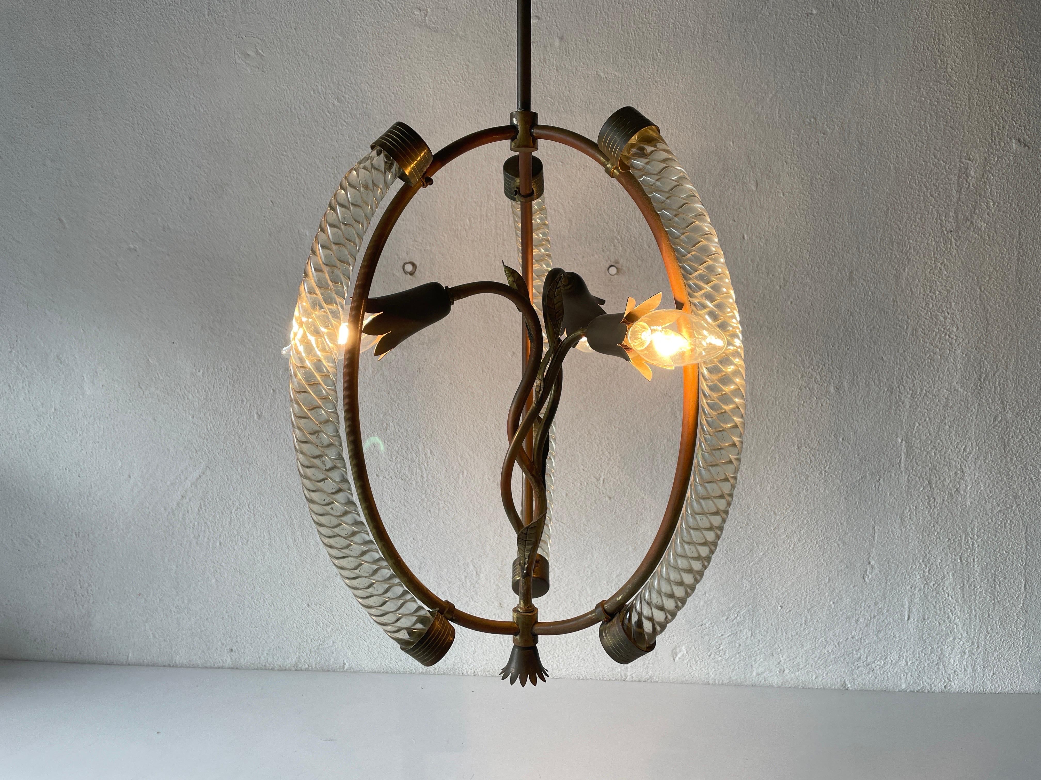 Murano Glass Chandelier by Barovier & Toso, 1940s, Italy For Sale 6
