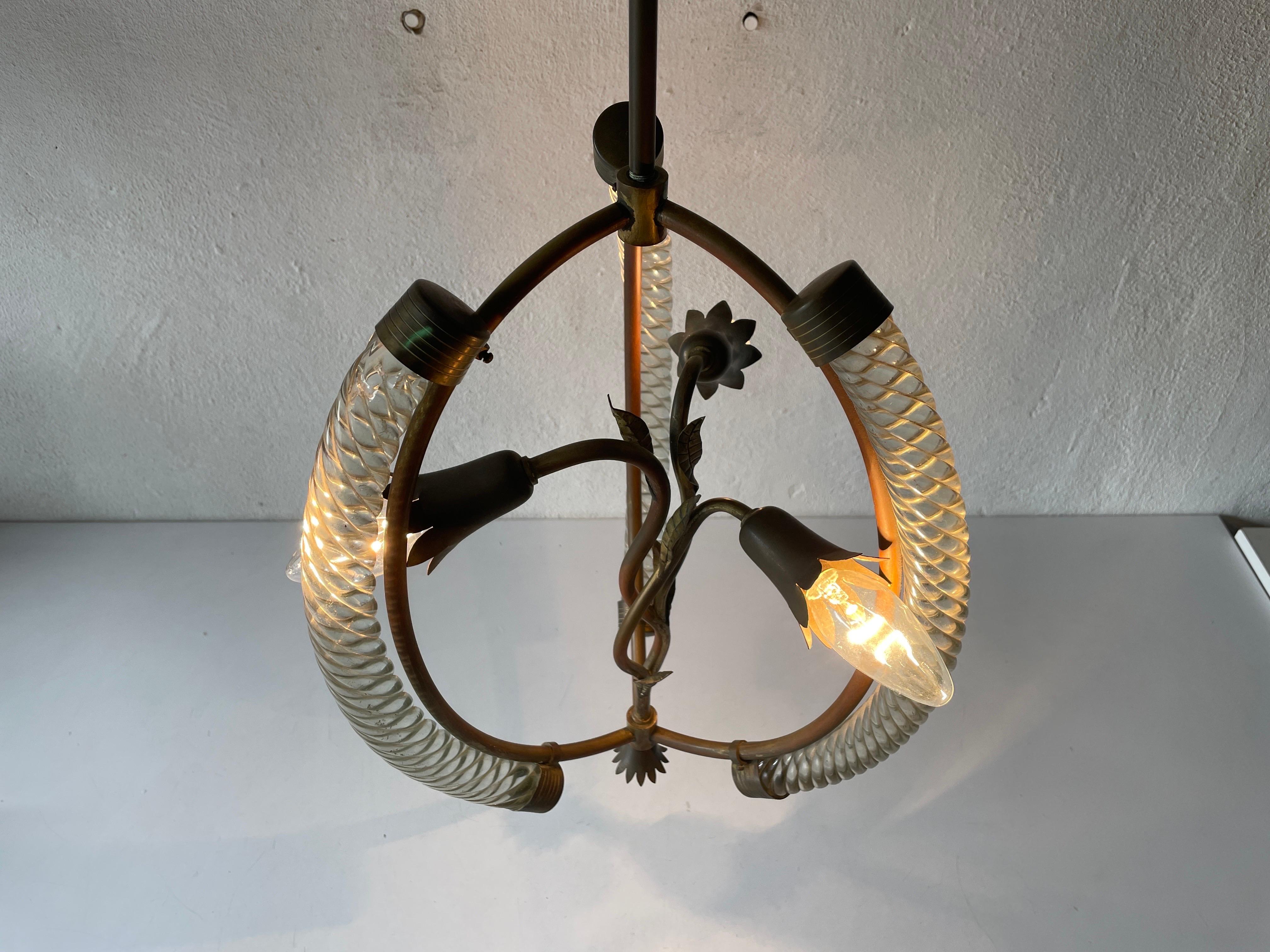 Murano Glass Chandelier by Barovier & Toso, 1940s, Italy For Sale 10