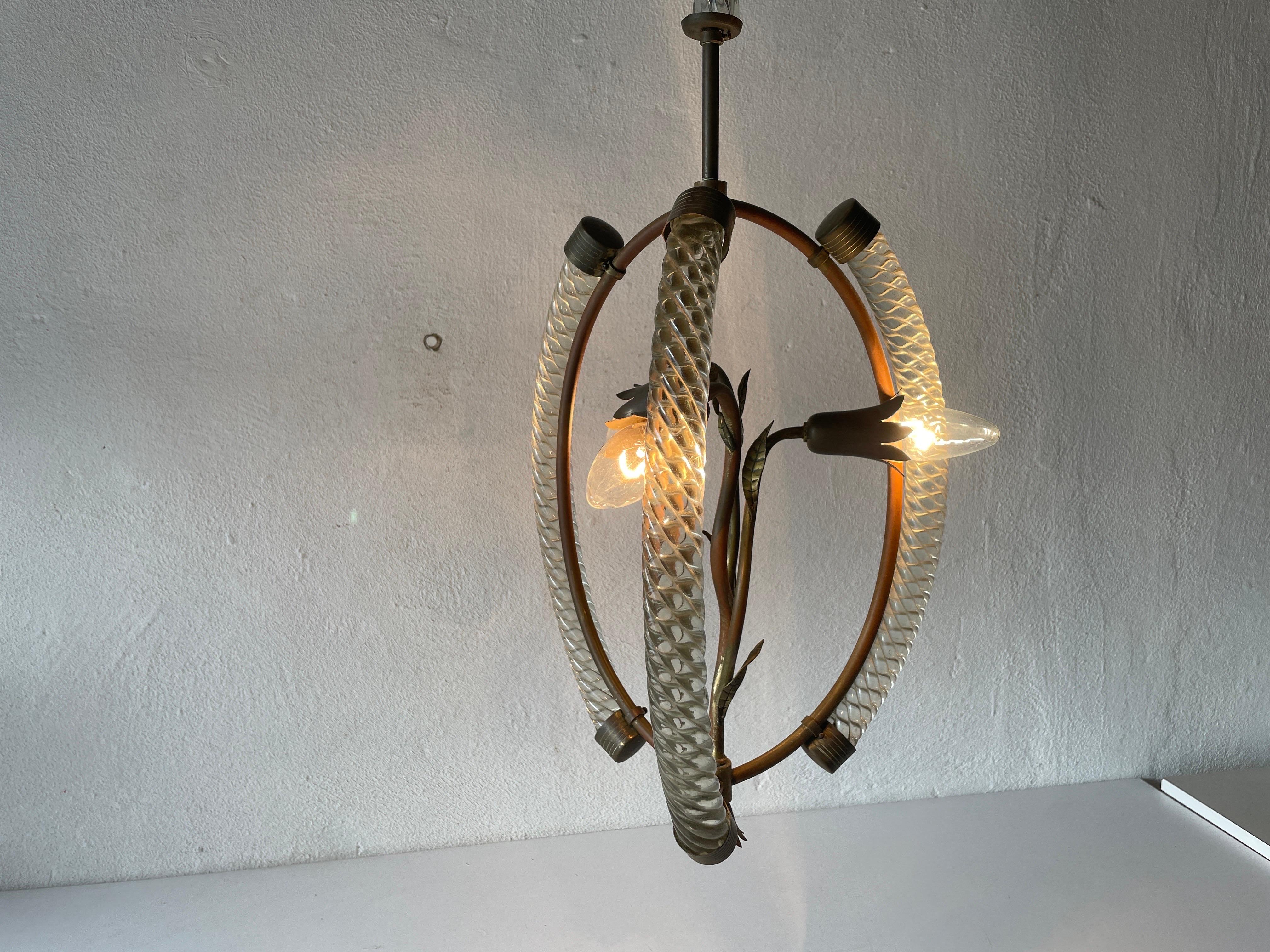 Murano Glass Chandelier by Barovier & Toso, 1940s, Italy For Sale 12