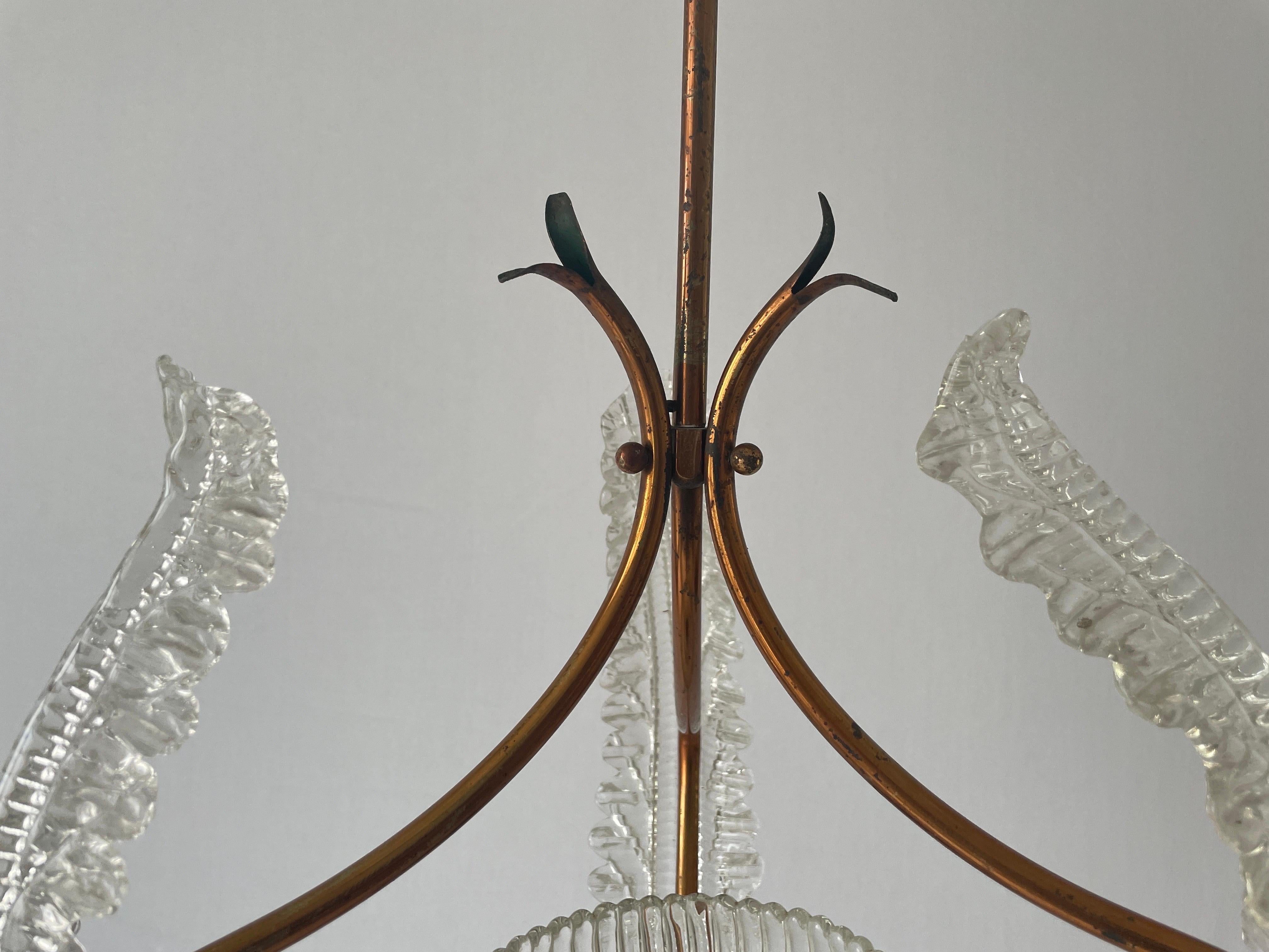 Murano Glass Chandelier by Barovier & Toso, 1940s, Italy In Good Condition For Sale In Hagenbach, DE