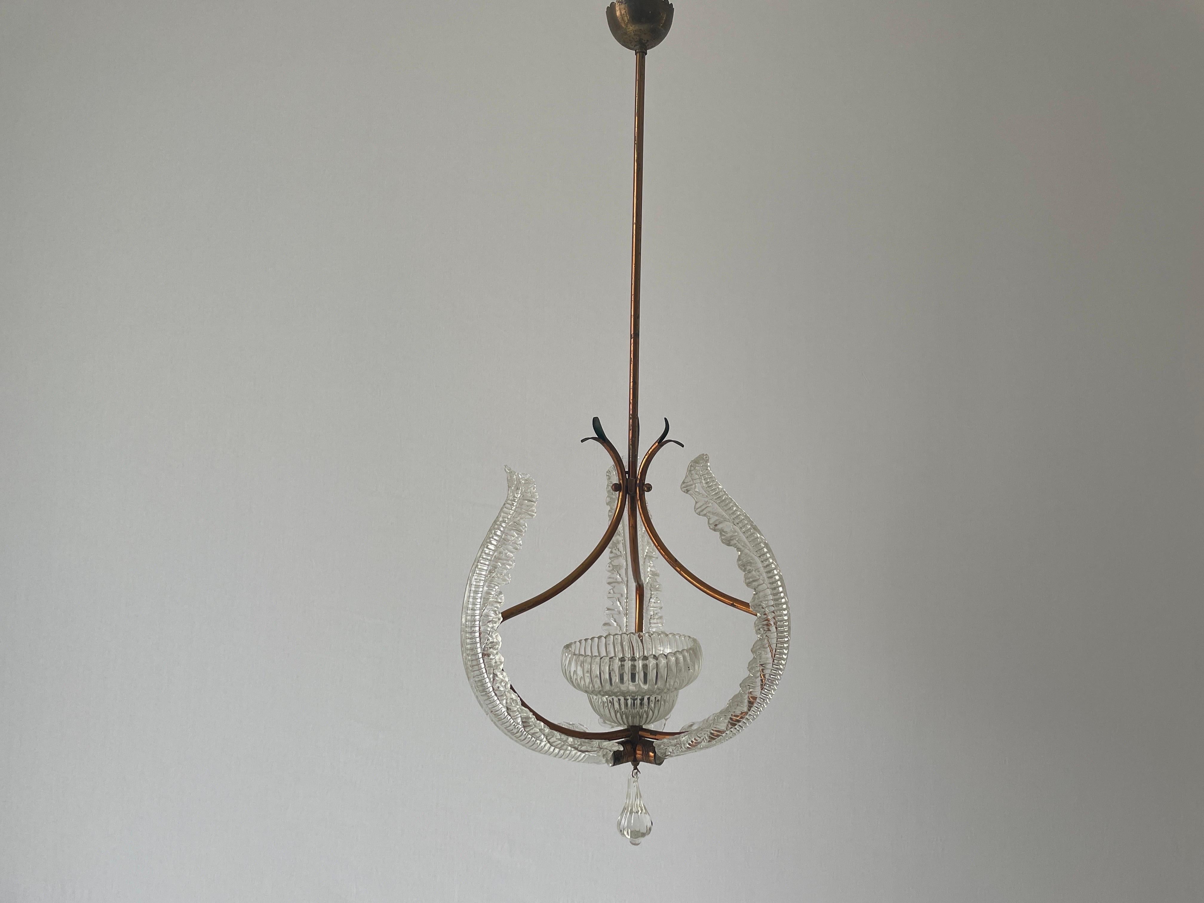 Murano Glass Chandelier by Barovier & Toso, 1940s, Italy For Sale 2
