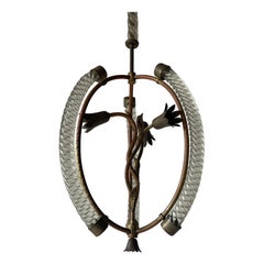 Murano Glass Chandelier by Barovier & Toso, 1940s, Italy