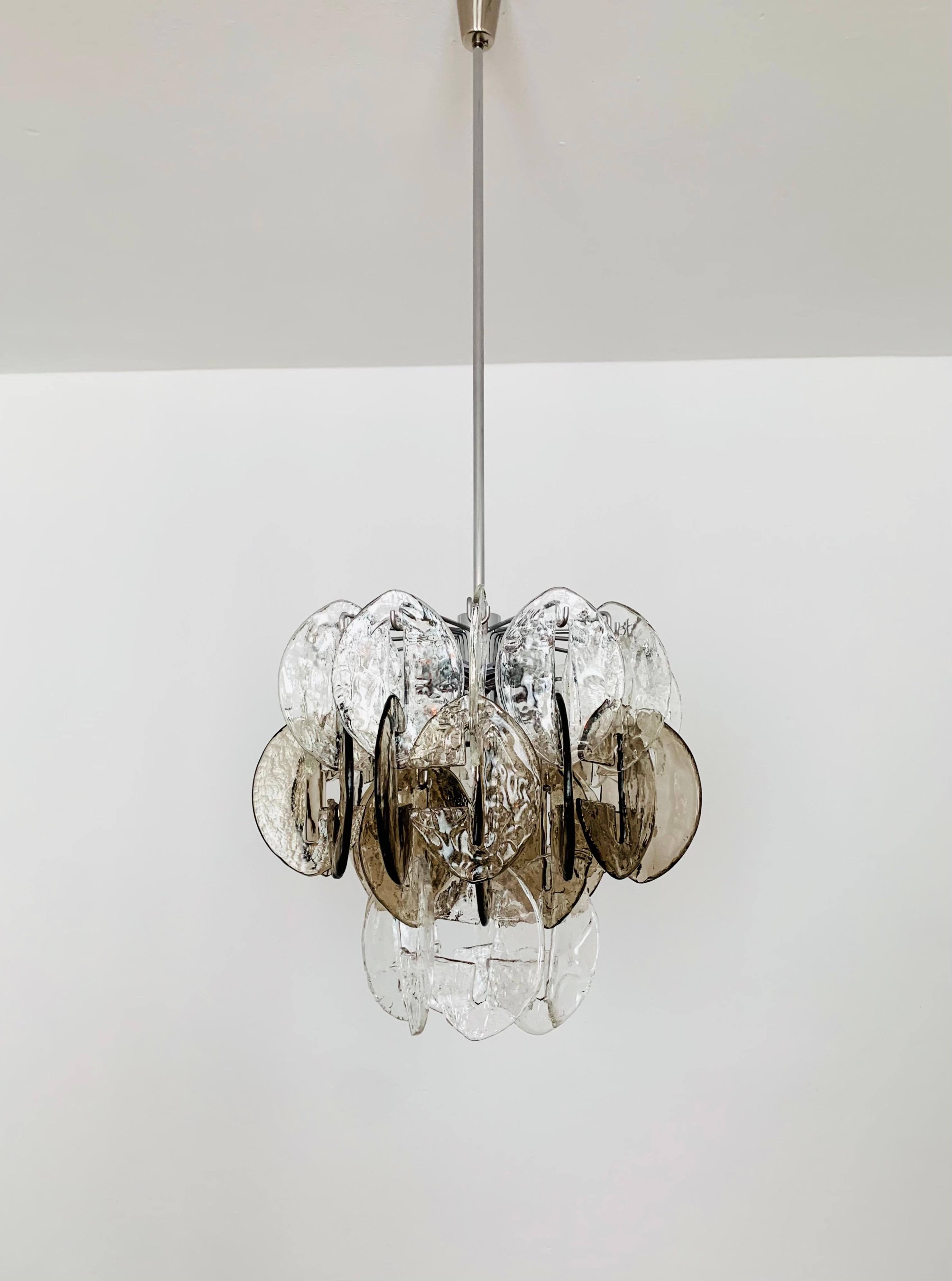 Austrian Murano glass chandelier by Carlo Nason for Kalmar For Sale