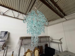 Lampadario in vetro di Murano firmato Carlo Nason per Mazzega Murano