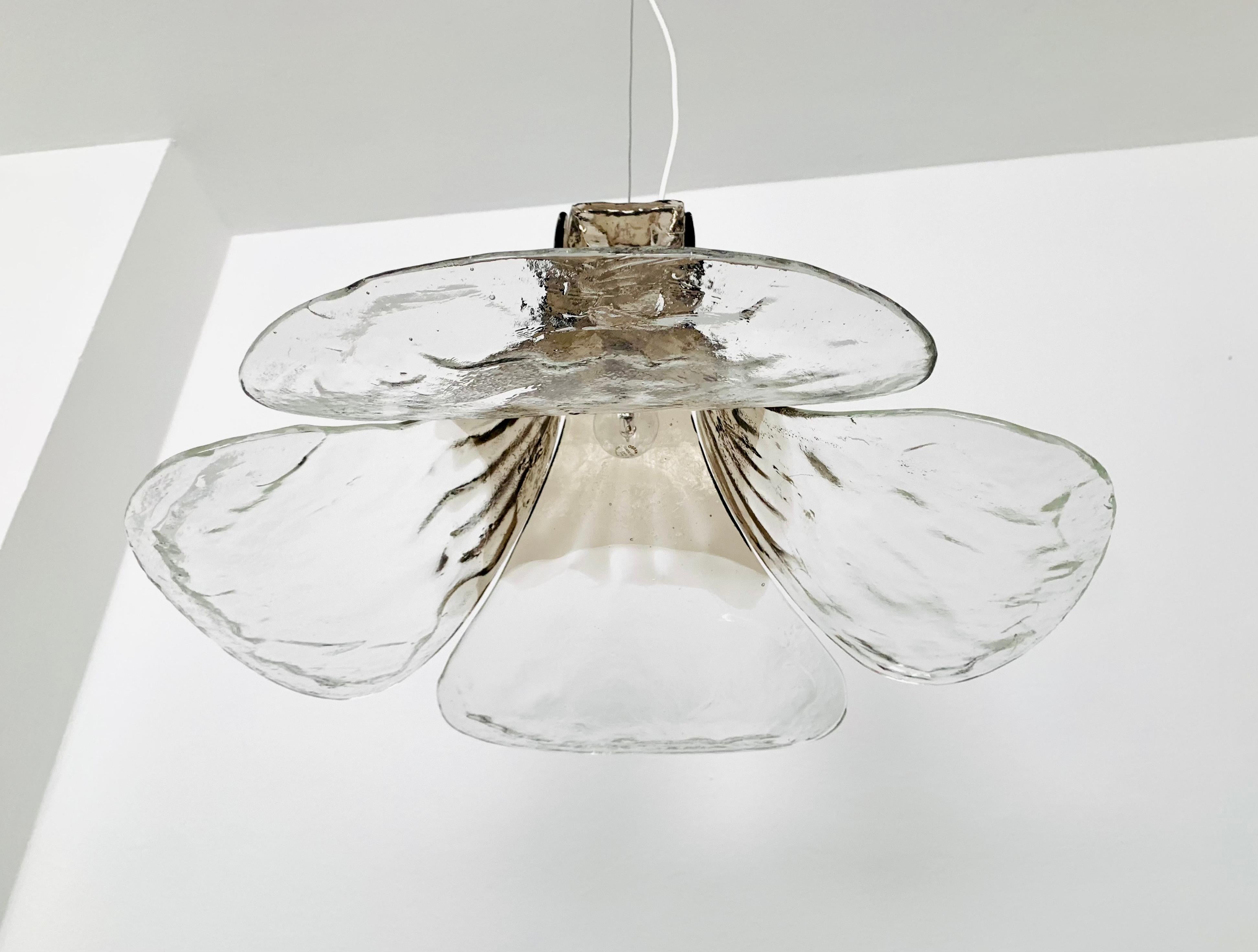 Mid-20th Century Murano Glass Chandelier by Carlo Nason for Mazzega For Sale
