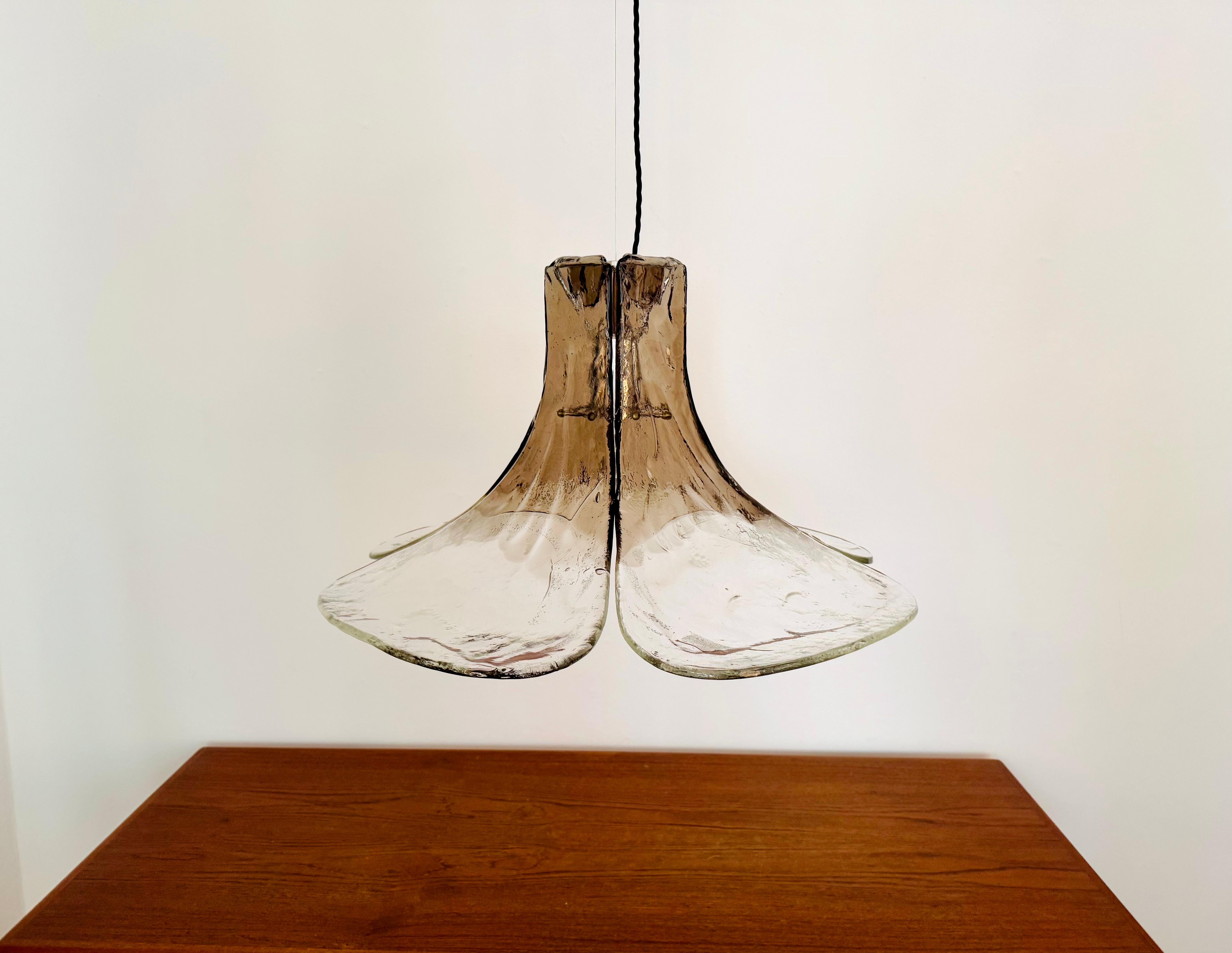 Metà XX secolo Murano Glass Chandelier by Carlo Nason for Mazzega in vendita